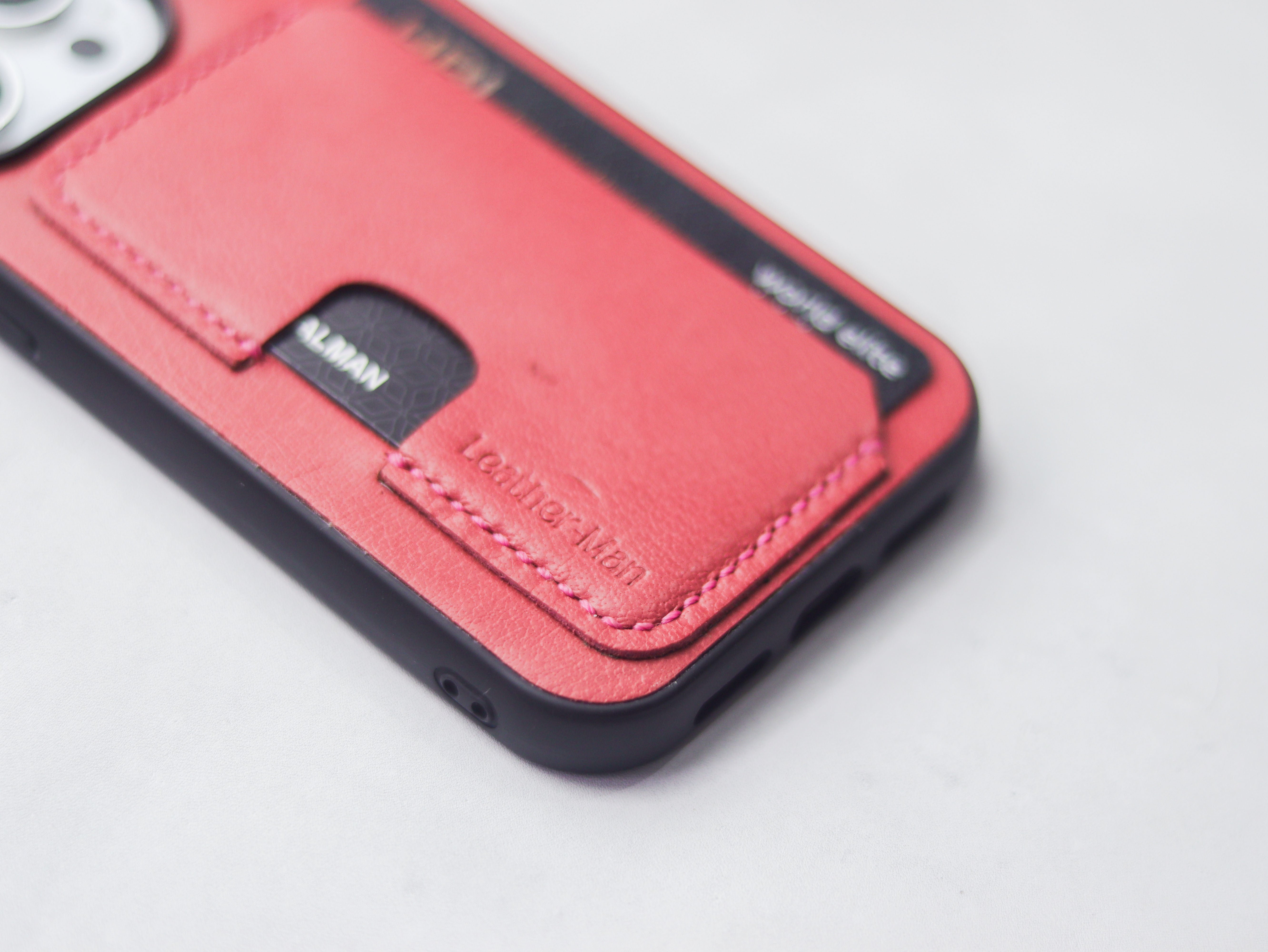 FLAMINGO PINK LEATHER - WALLET PHONE CASE
