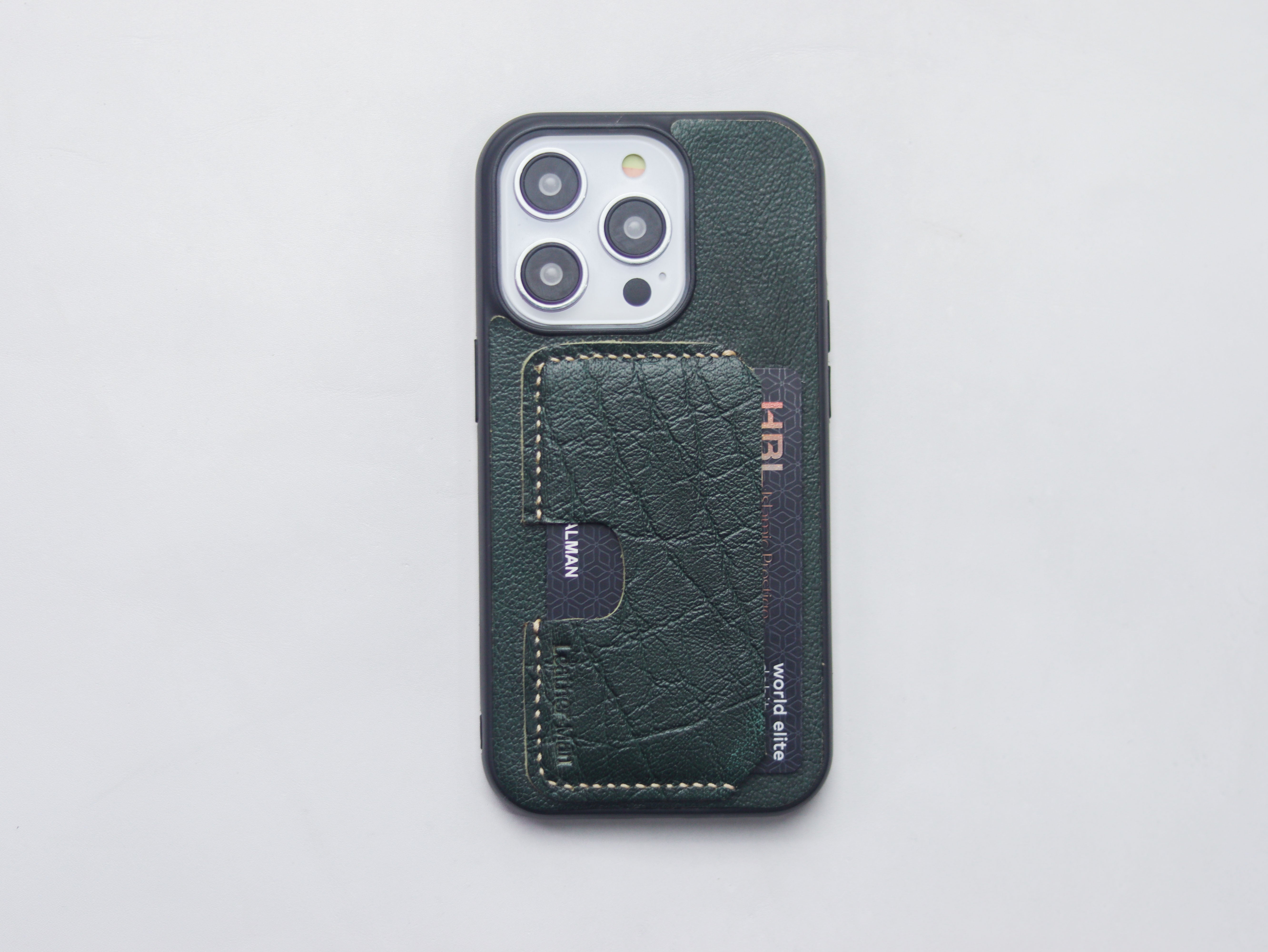 PINE GREEN LEATHER - WALLET PHONE CASE