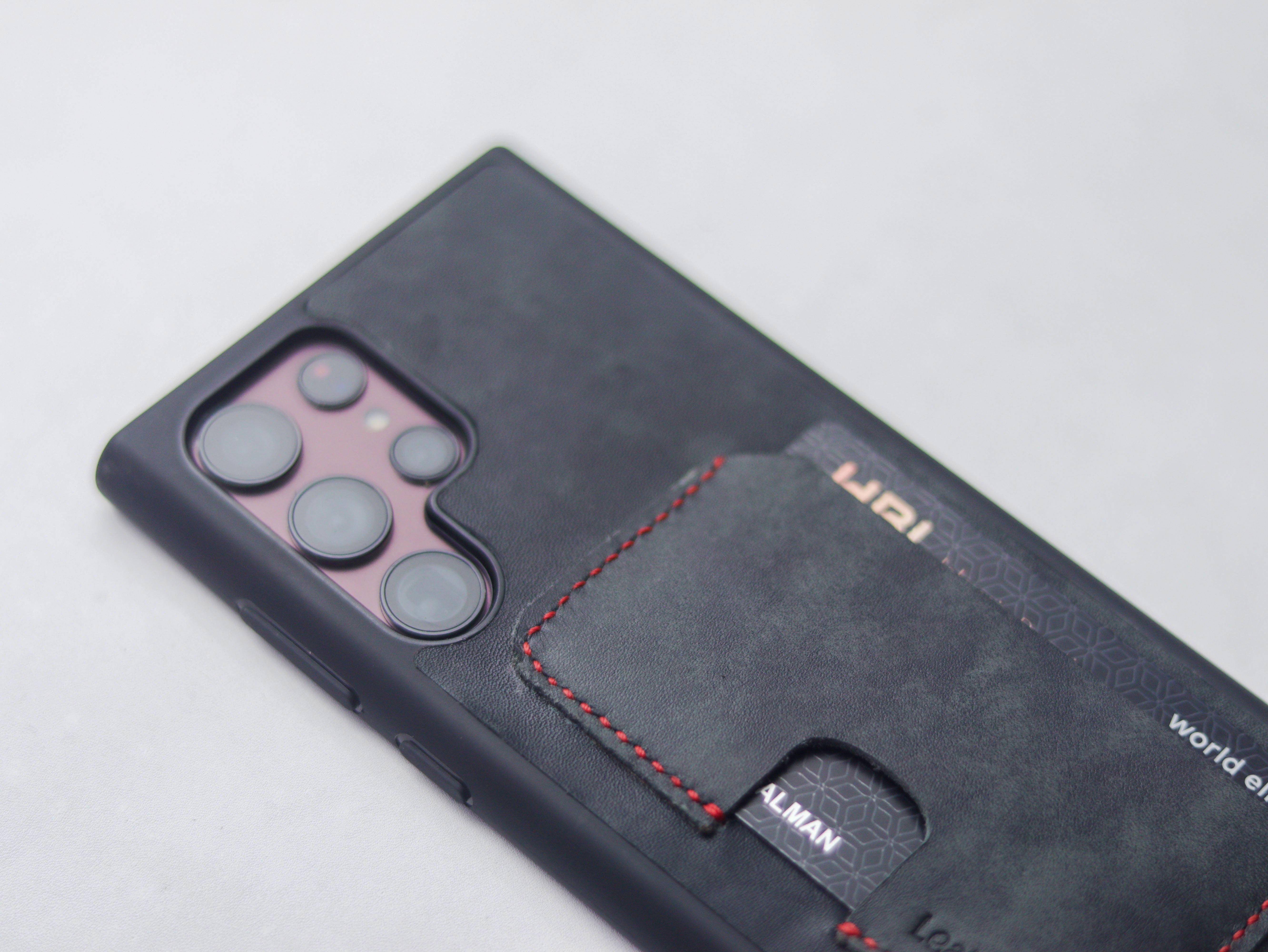 ONYX GREY LEATHER WALLET PHONE CASE