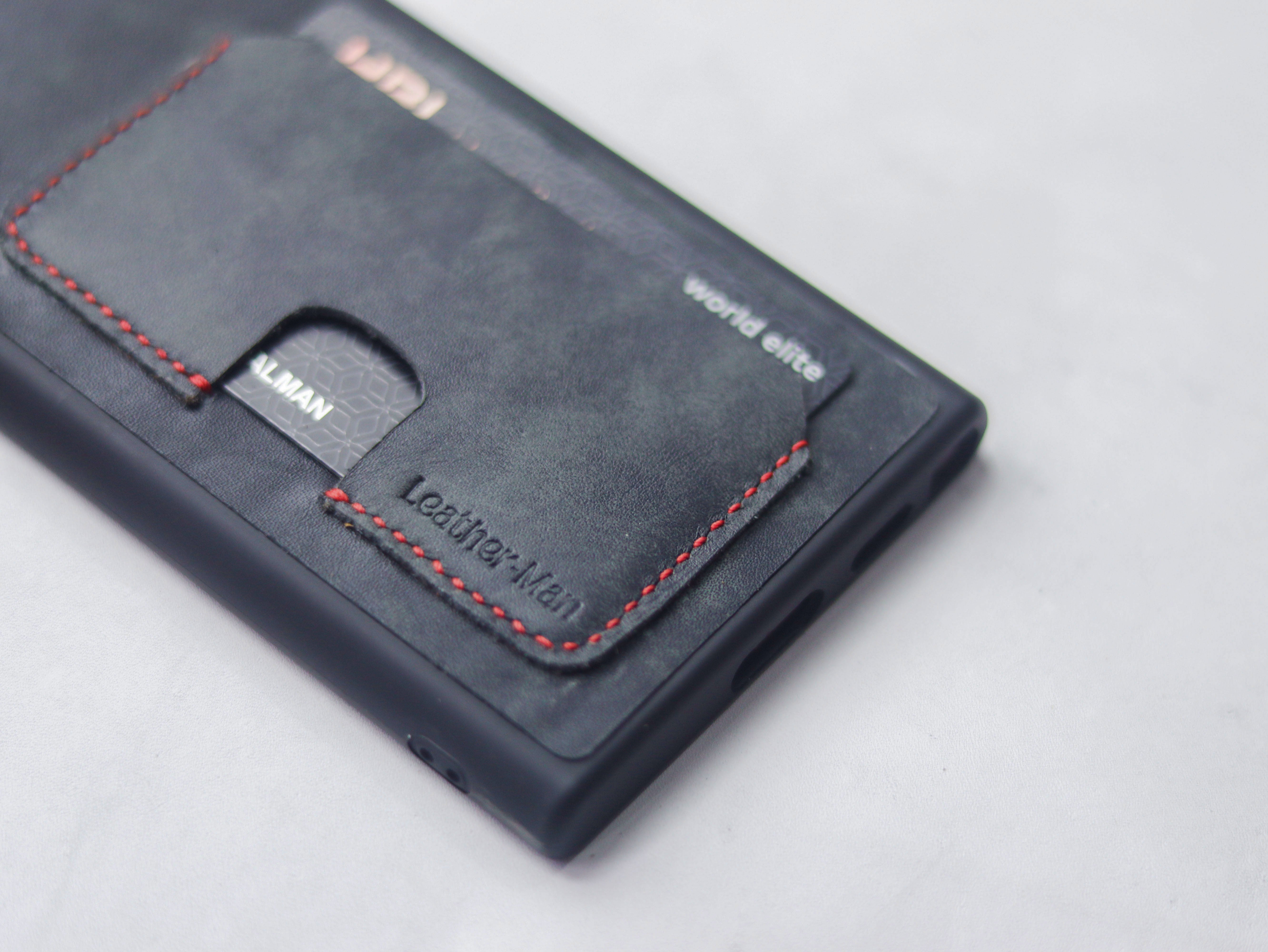 ONYX GREY LEATHER WALLET PHONE CASE