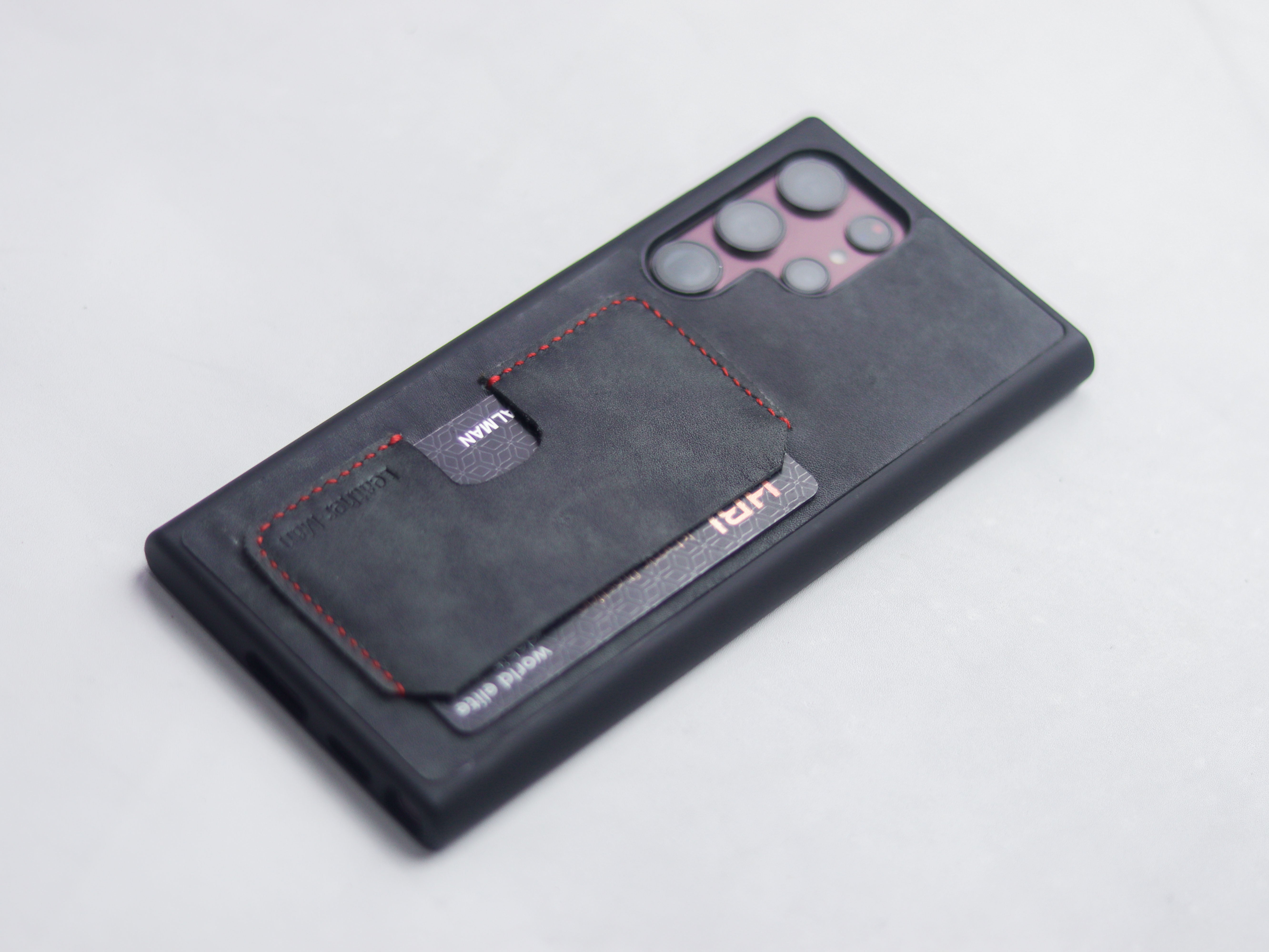 ONYX GREY LEATHER WALLET PHONE CASE