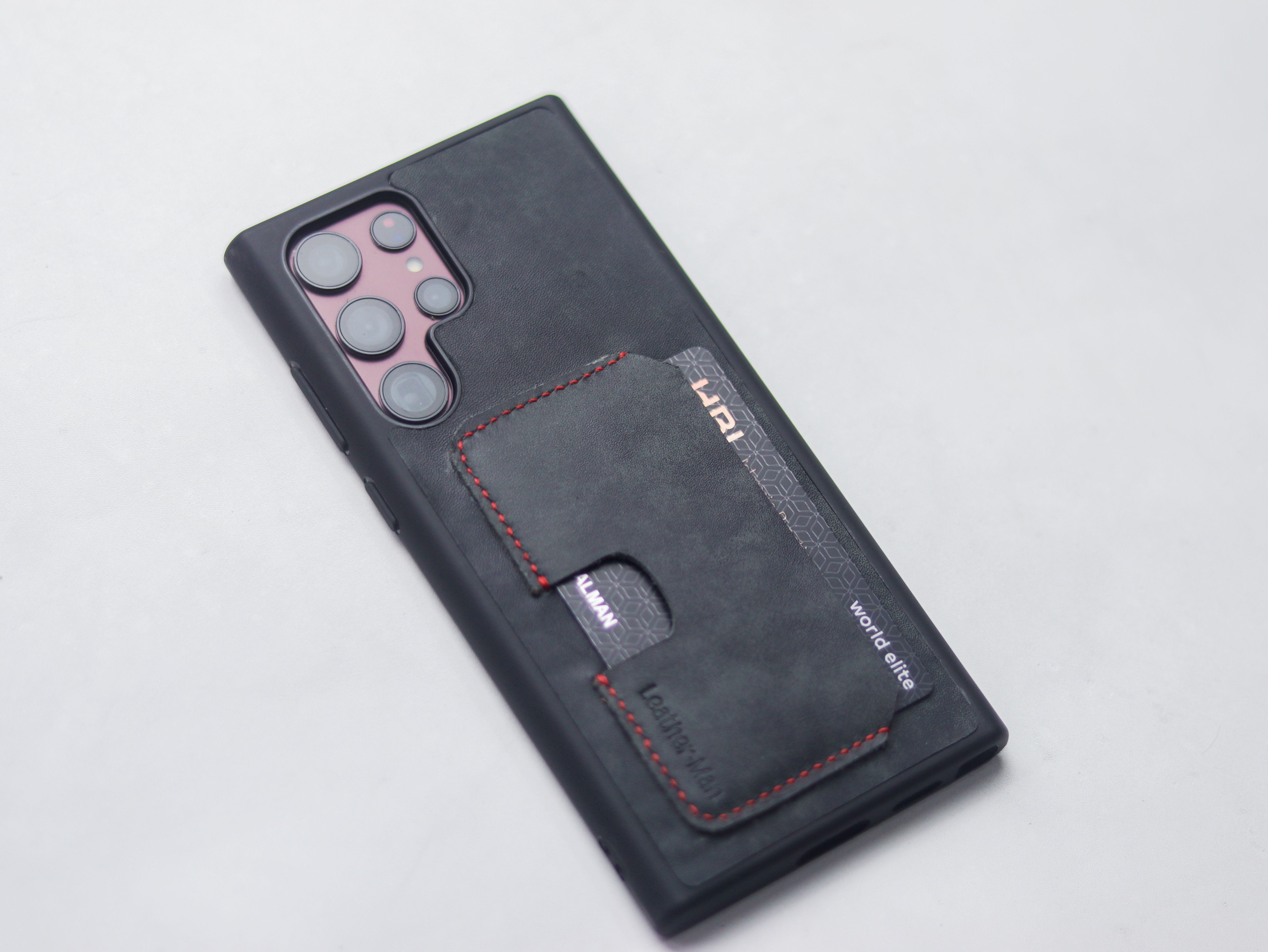 ONYX GREY LEATHER WALLET PHONE CASE