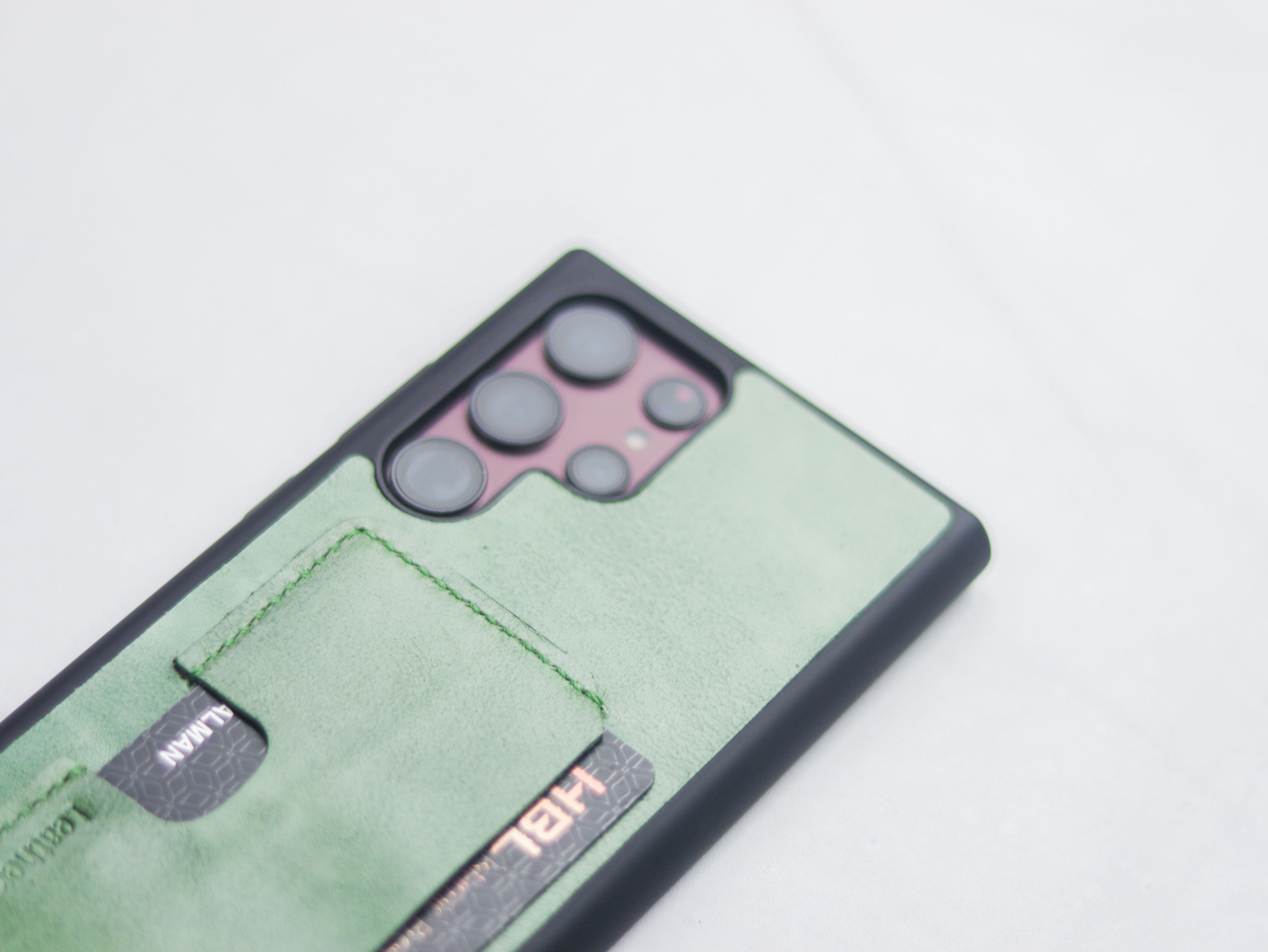 MINT GREEN LEATHER WALLET PHONE CASE