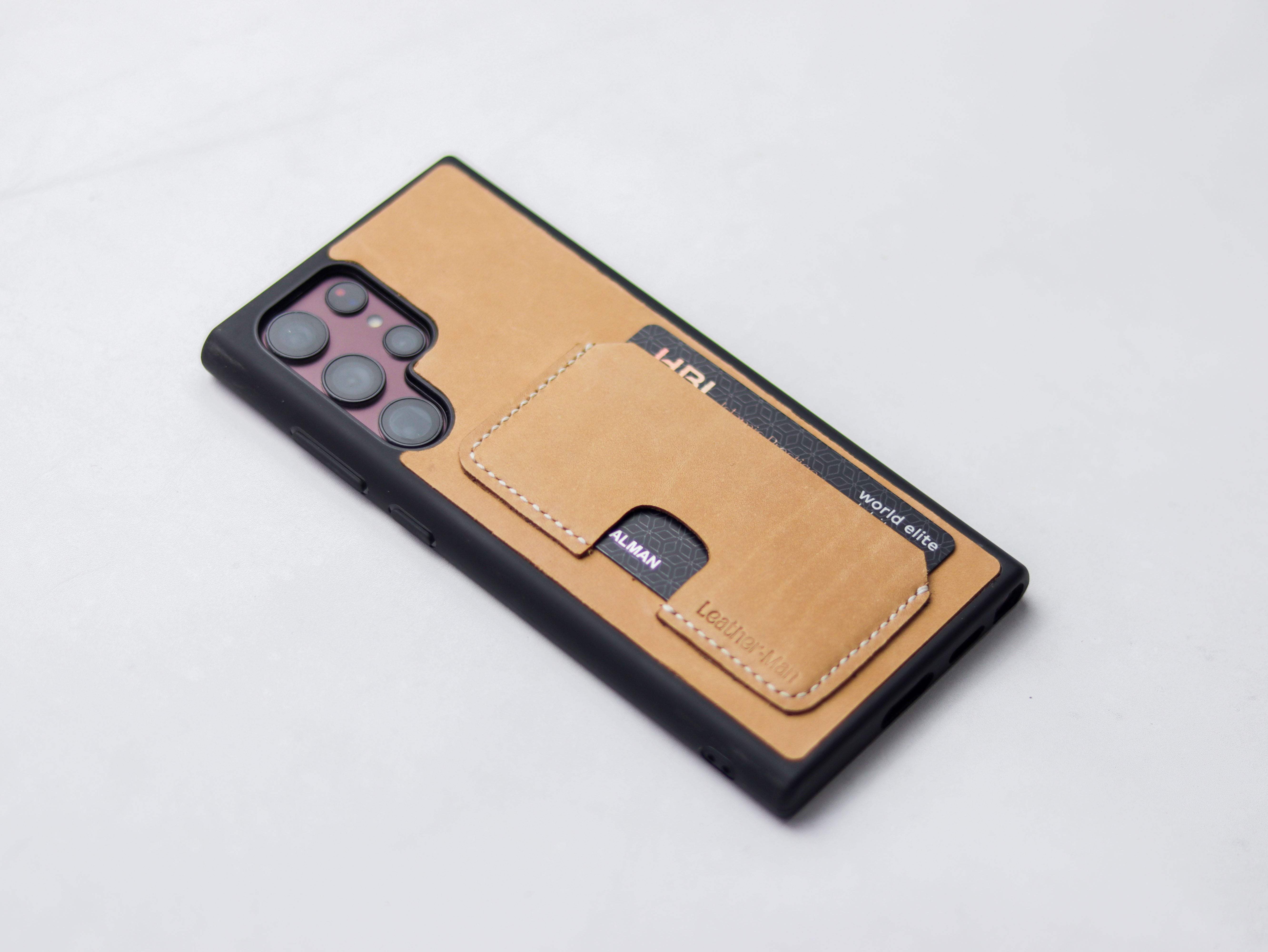 NATURAL BUTTERO LEATHER WALLET PHONE CASE