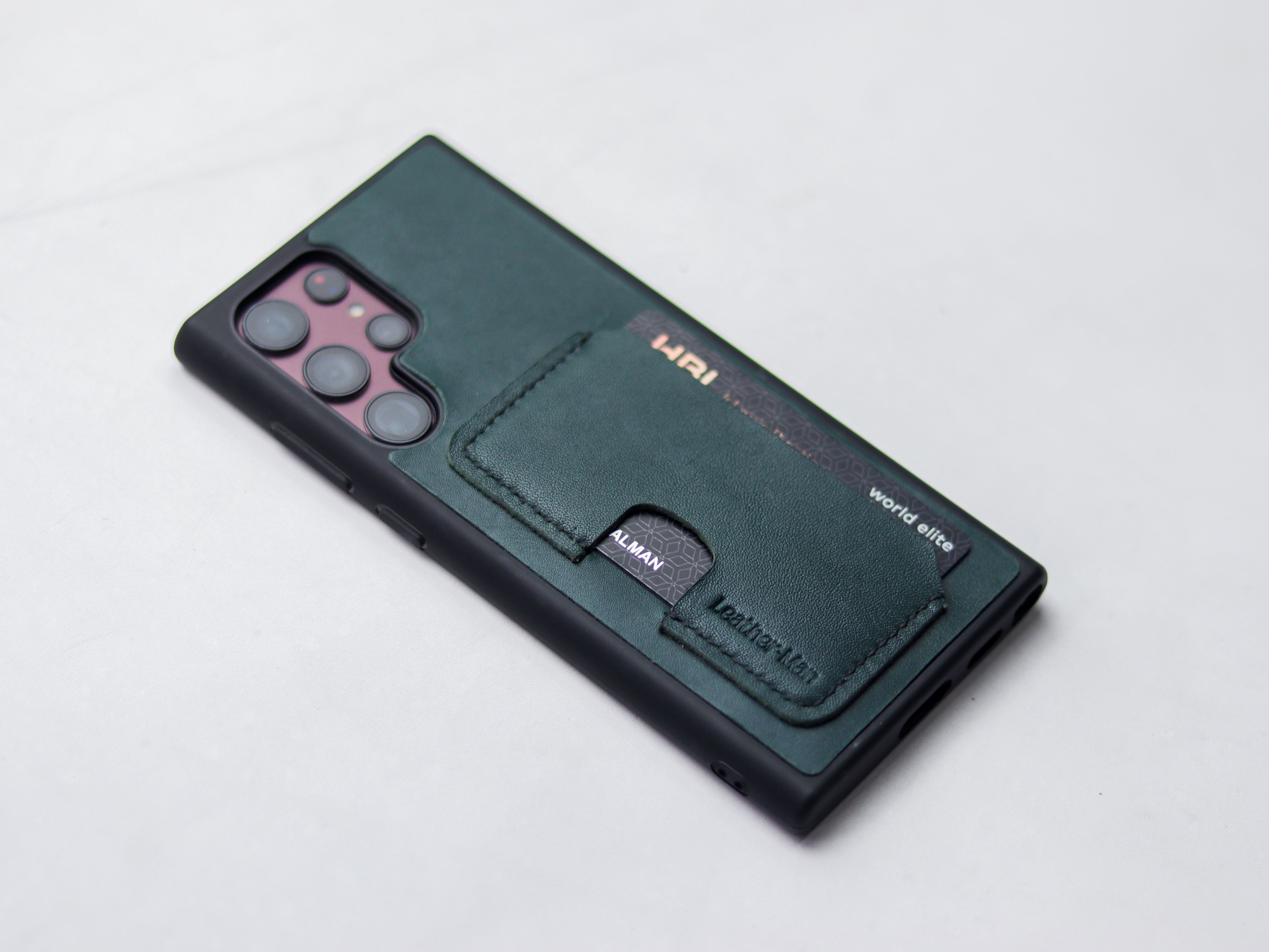 SACRAMENTO GREEN LEATHER WALLET PHONE CASE