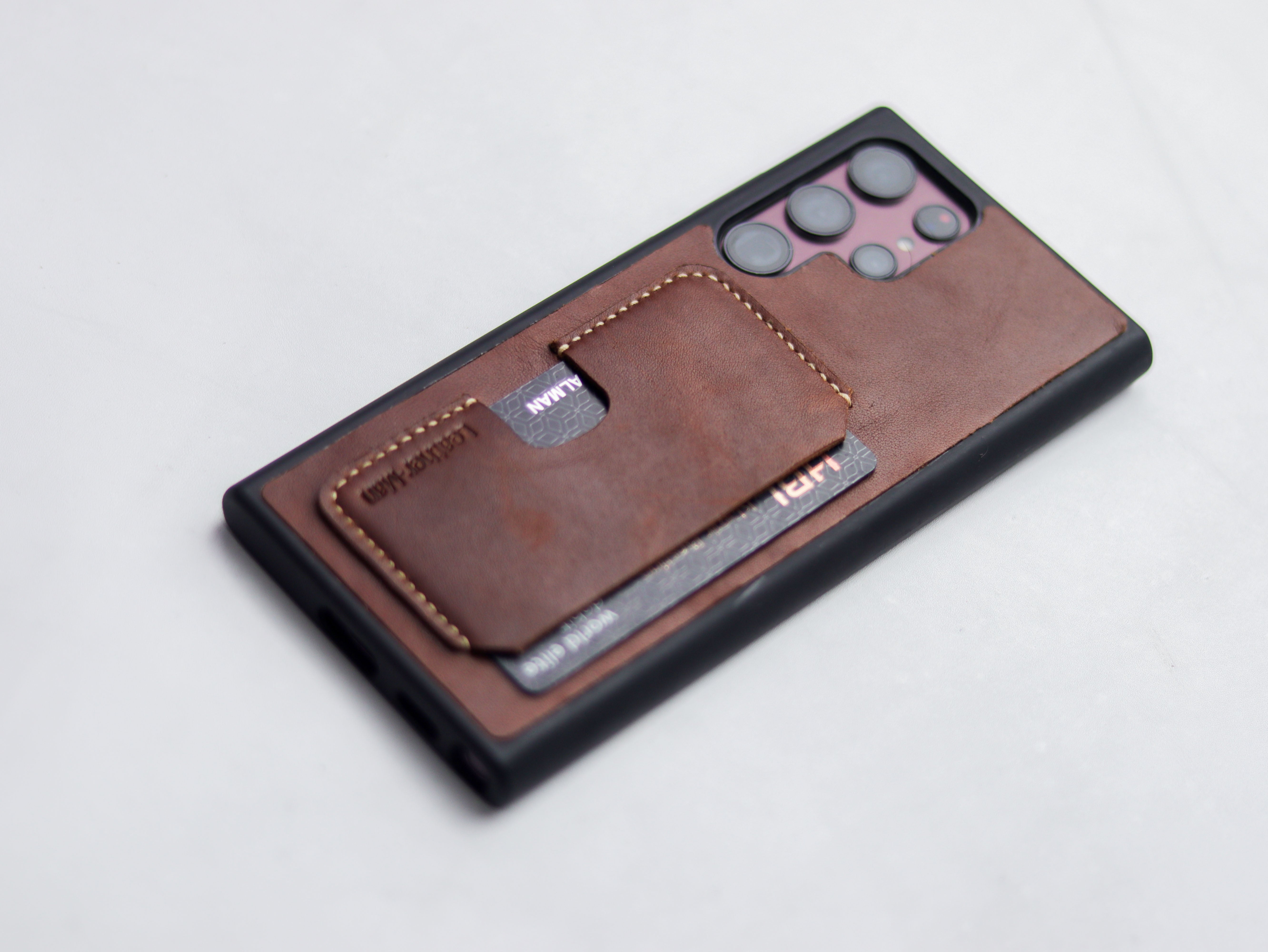 CHESTNUT BROWN LEATHER WALLET PHONE CASE
