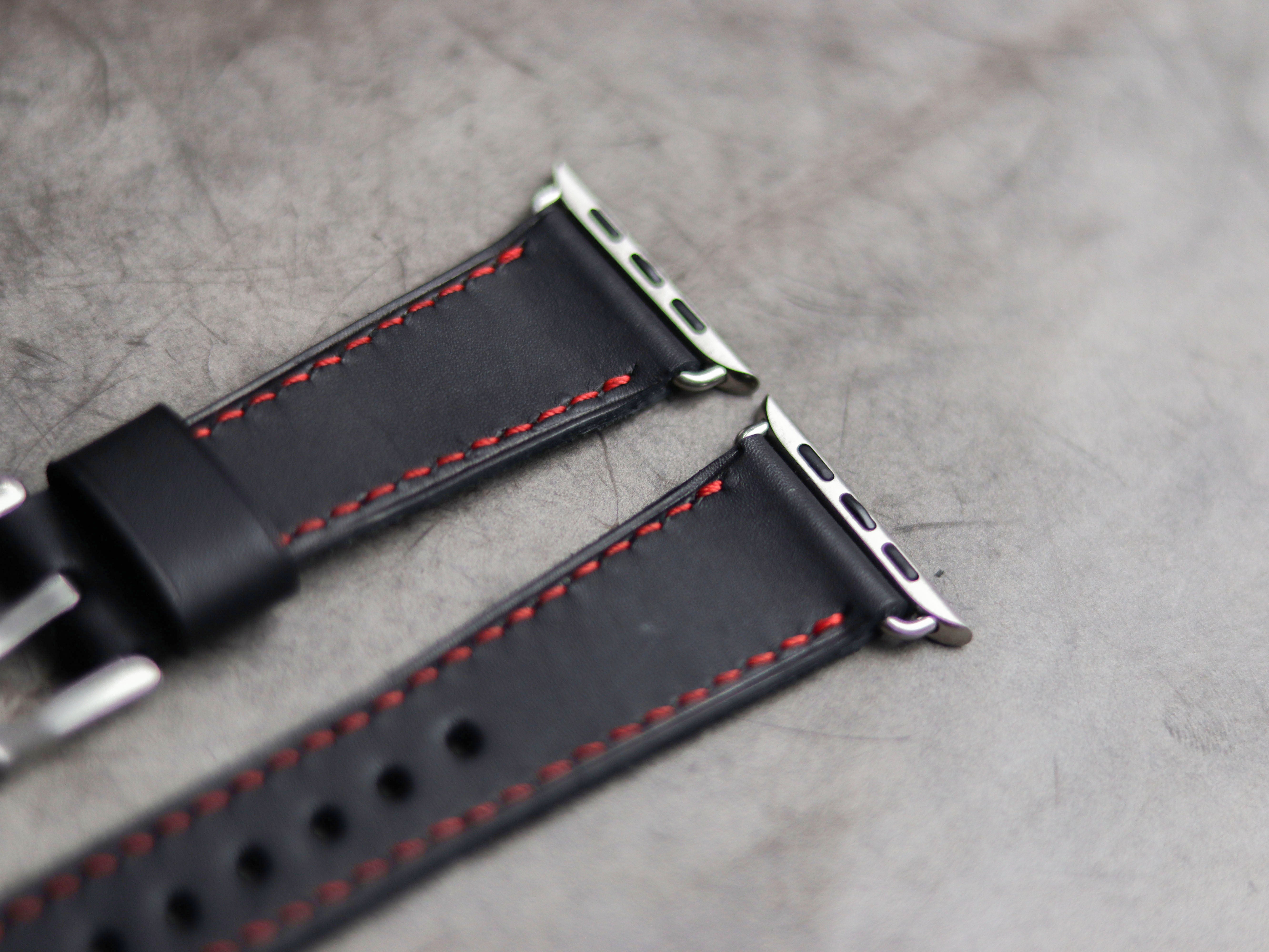 PHANTOM BLACK LEATHER - APPLE WATCH STRAPS HAND-CRAFTED