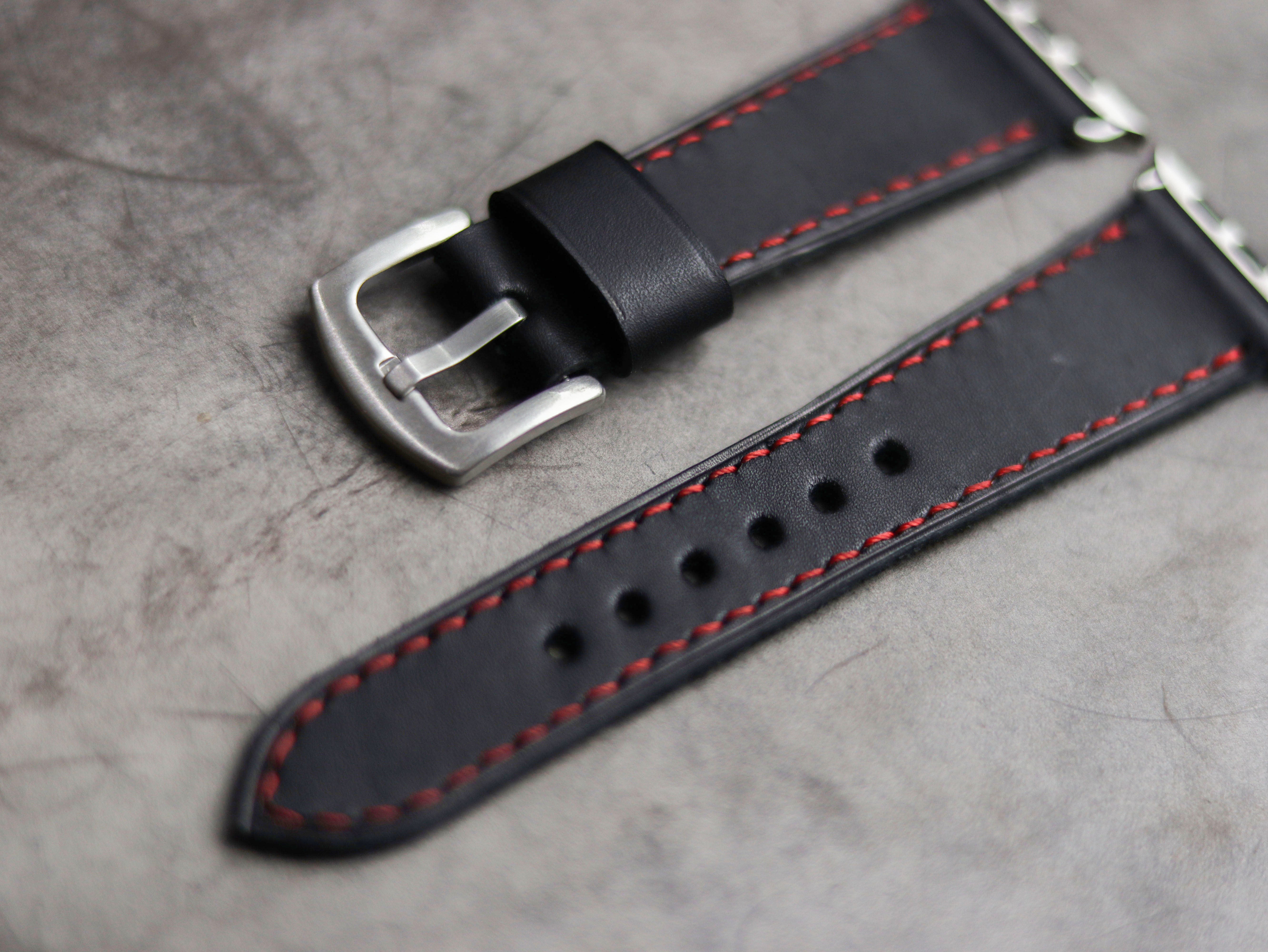 PHANTOM BLACK LEATHER - APPLE WATCH STRAPS HAND-CRAFTED