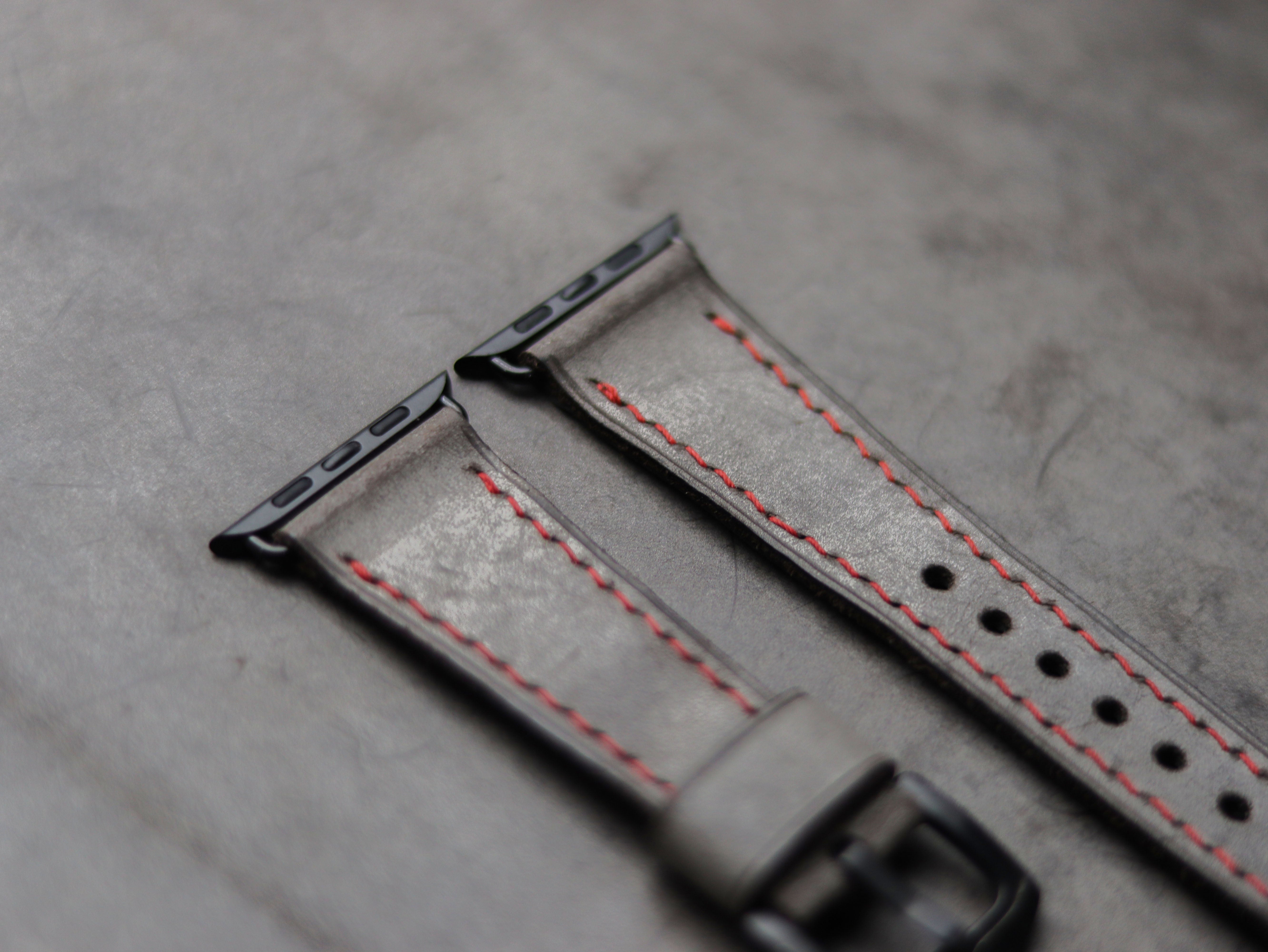 PEWTER GREY LEATHER - APPLE WATCH STRAPS HAND-CRAFTED