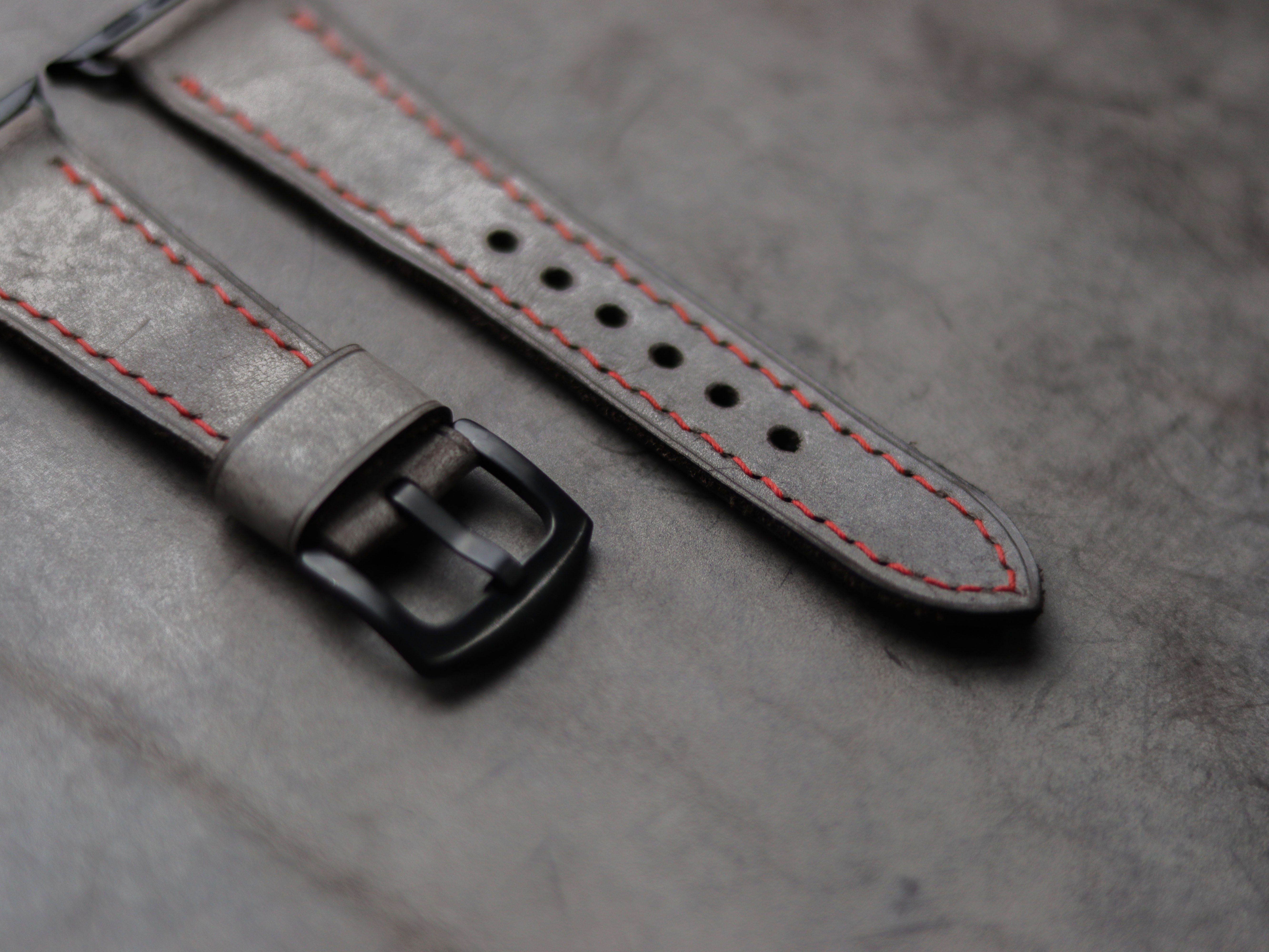 PEWTER GREY LEATHER - APPLE WATCH STRAPS HAND-CRAFTED