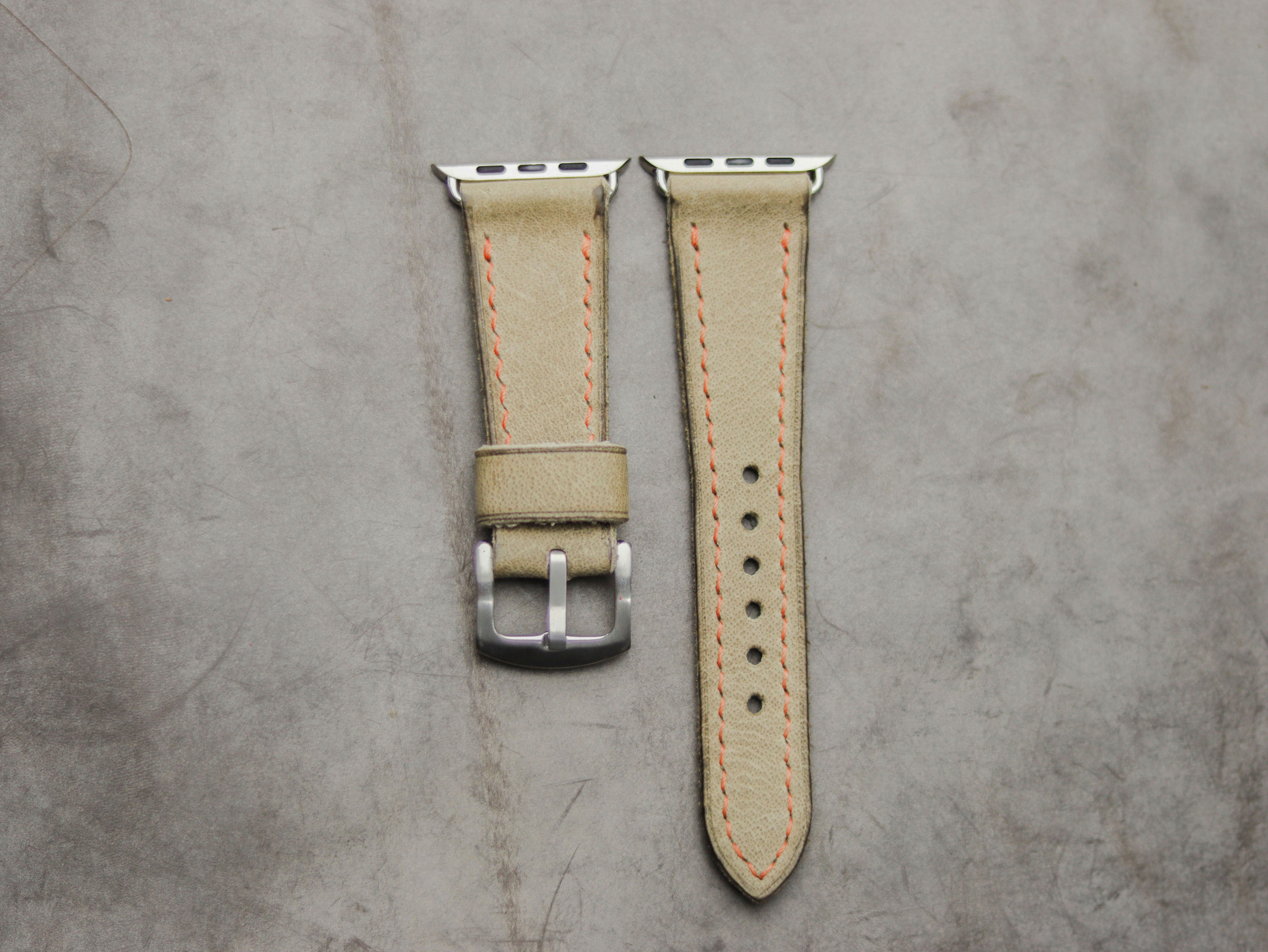 TEA GREEN LEATHER - APPLE WATCH STRAPS HAND-CRAFTED