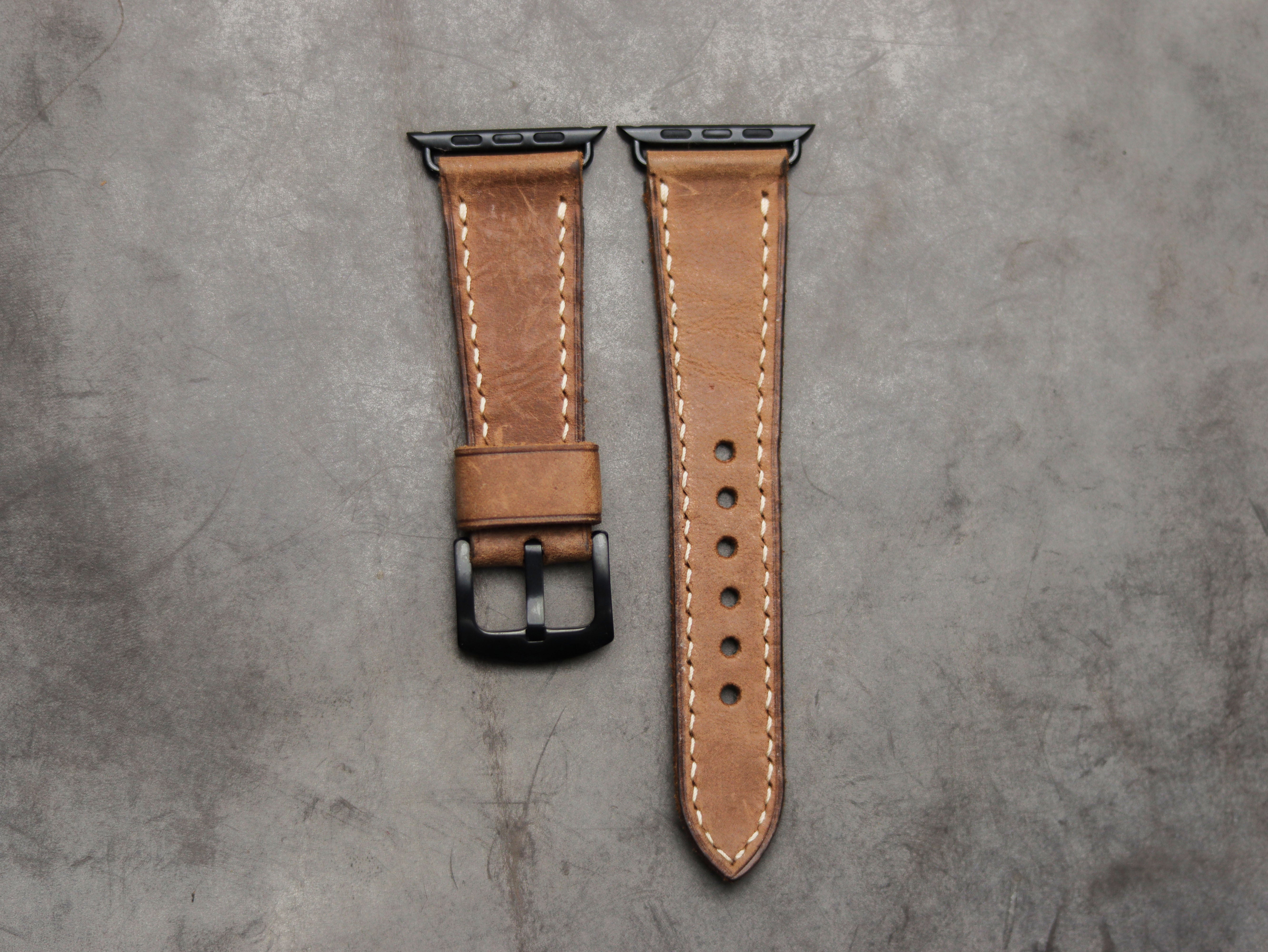 RUSTY BROWN LEATHER - APPLE WATCH STRAPS HAND-CRAFTED