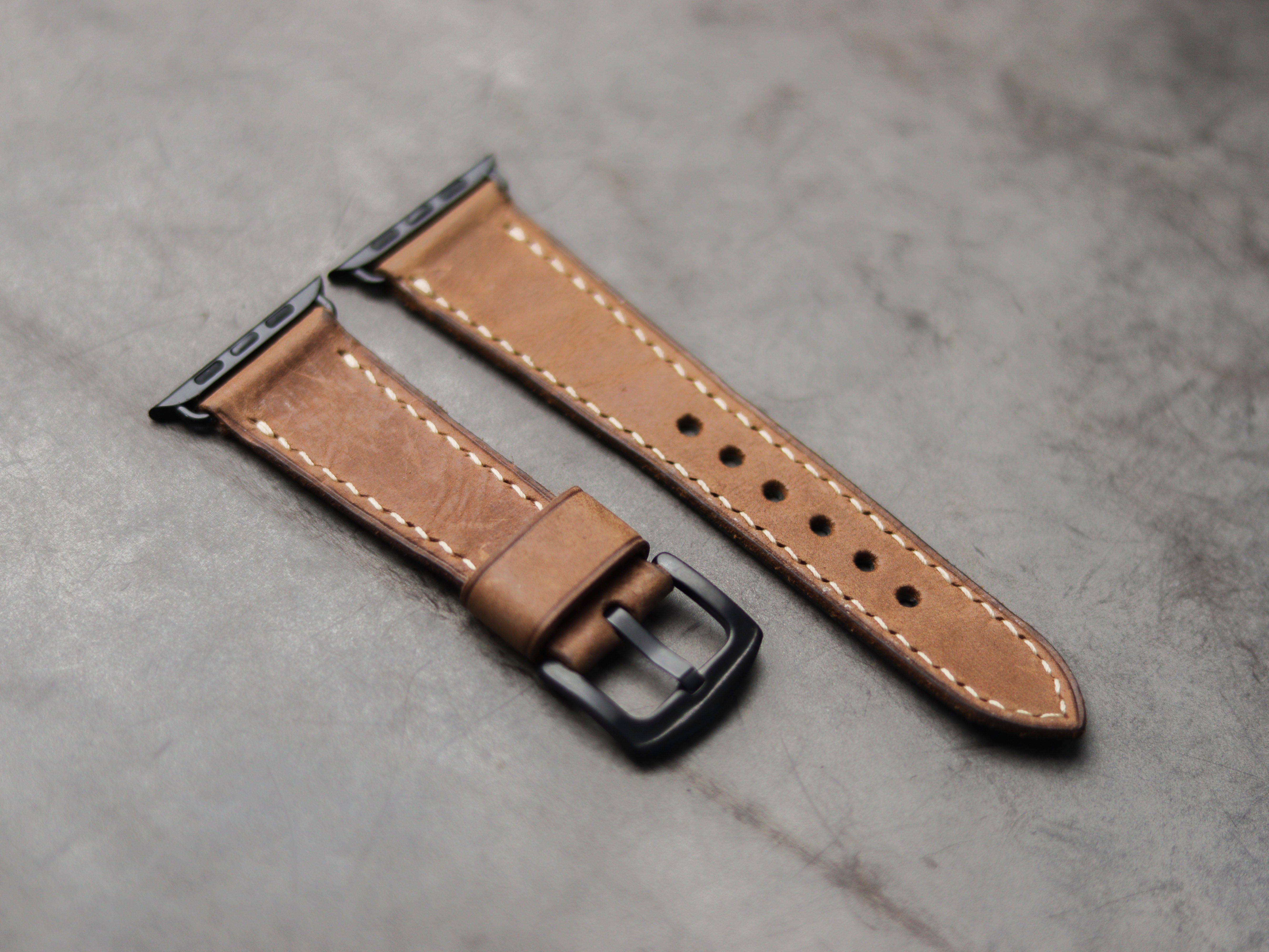 RUSTY BROWN LEATHER - APPLE WATCH STRAPS HAND-CRAFTED