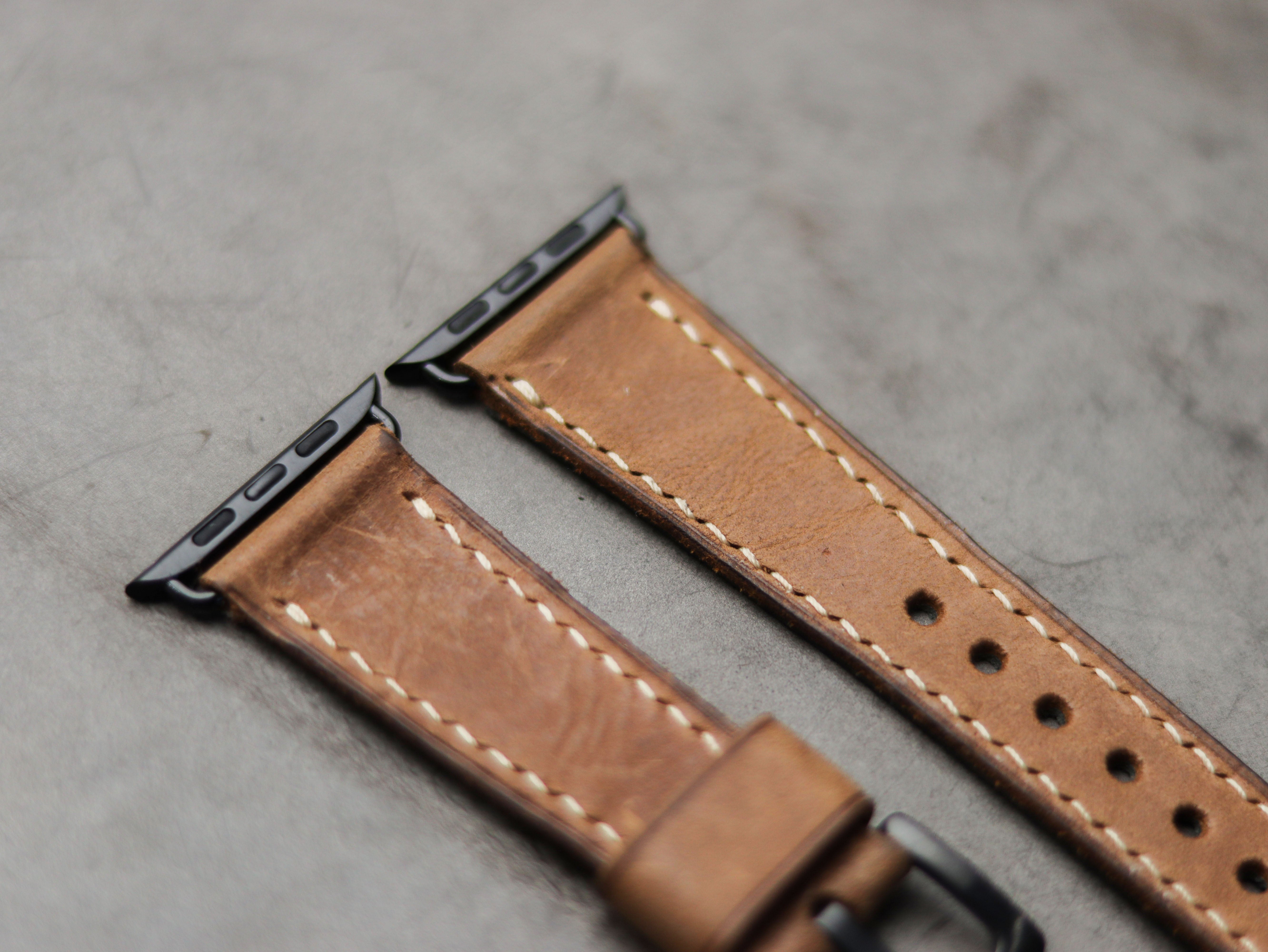 RUSTY BROWN LEATHER - APPLE WATCH STRAPS HAND-CRAFTED