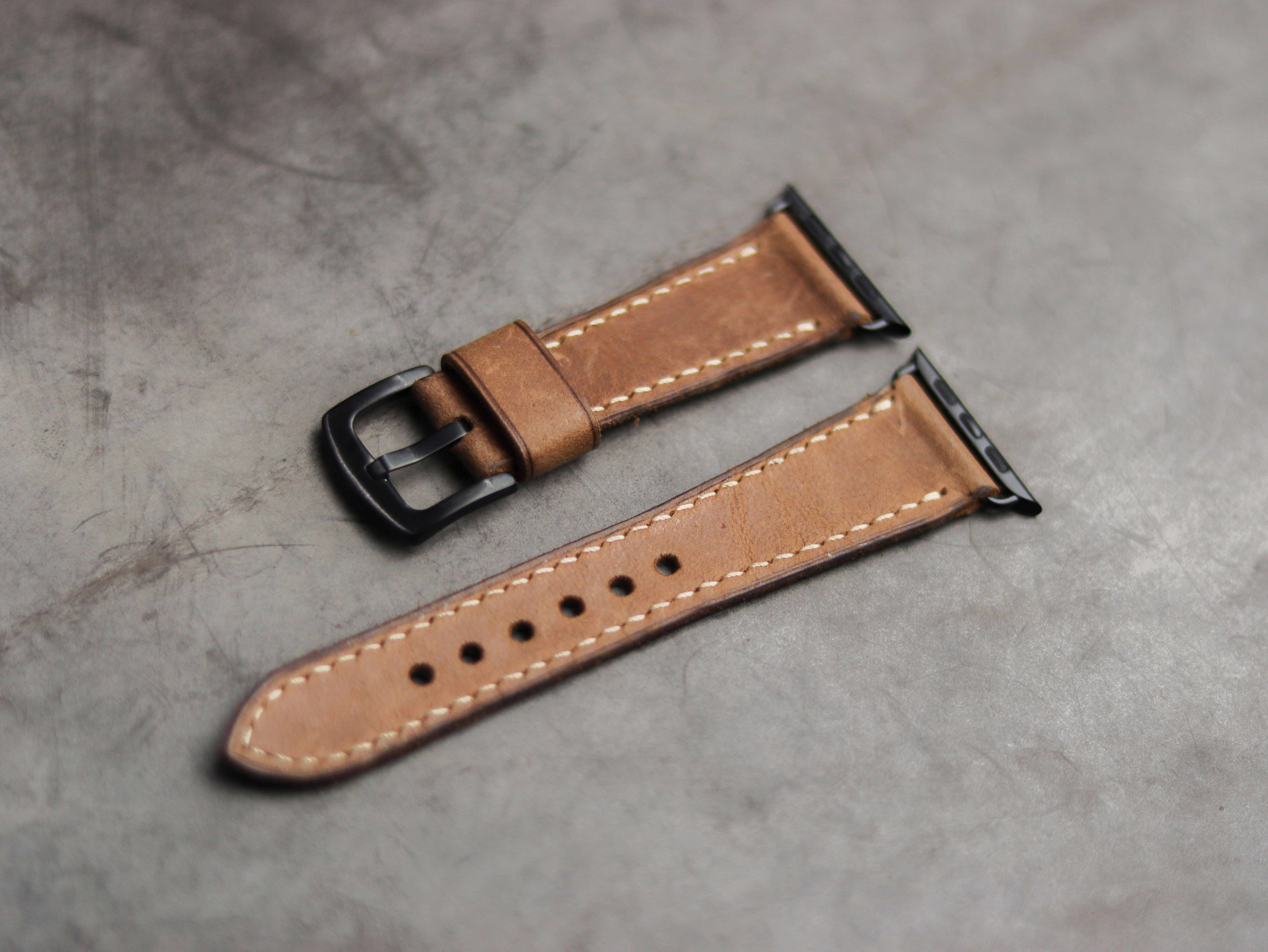 RUSTY BROWN LEATHER - APPLE WATCH STRAPS HAND-CRAFTED