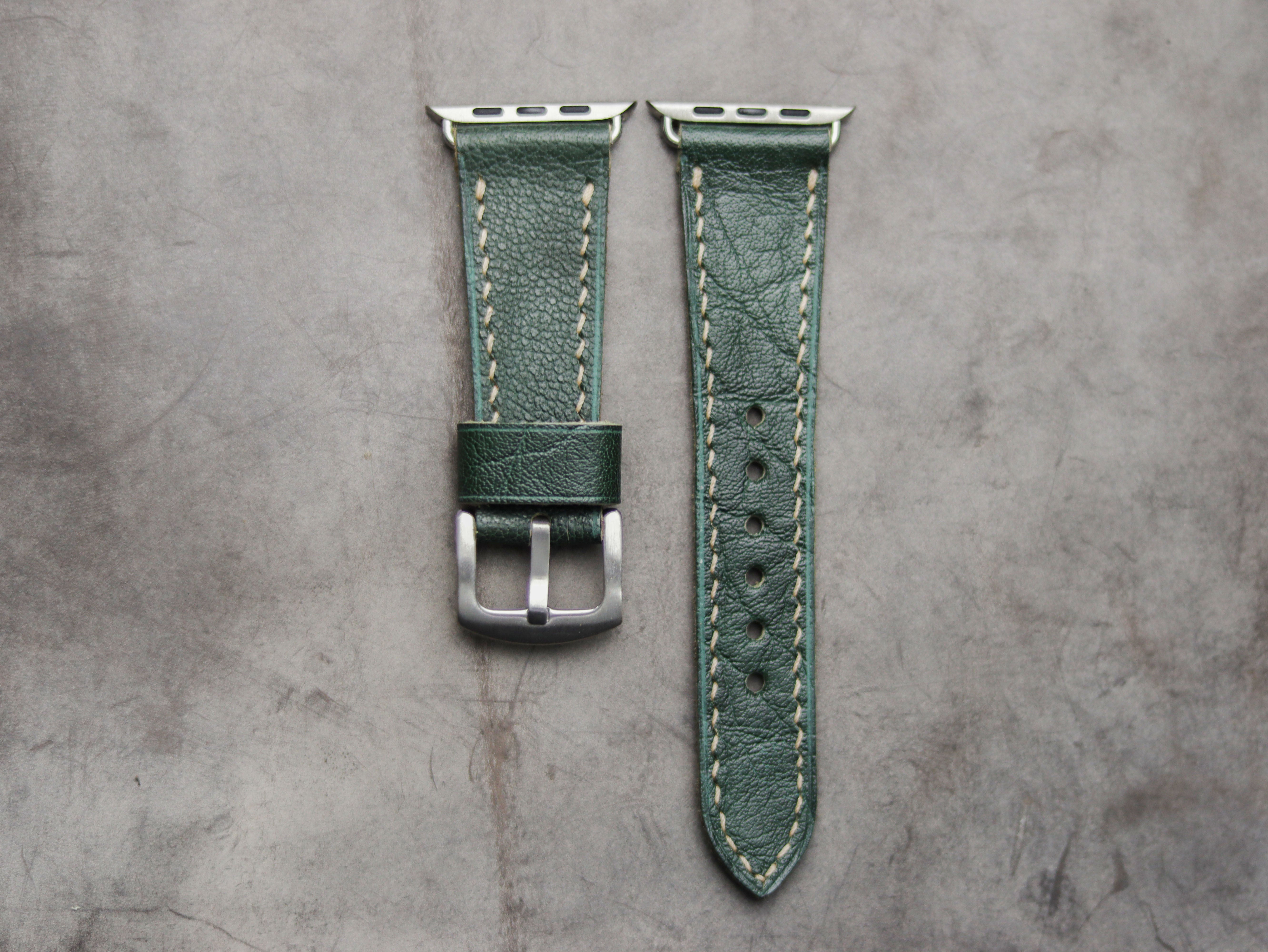 PINE GREEN LEATHER - APPLE WATCH STRAPS HAND-CRAFTED