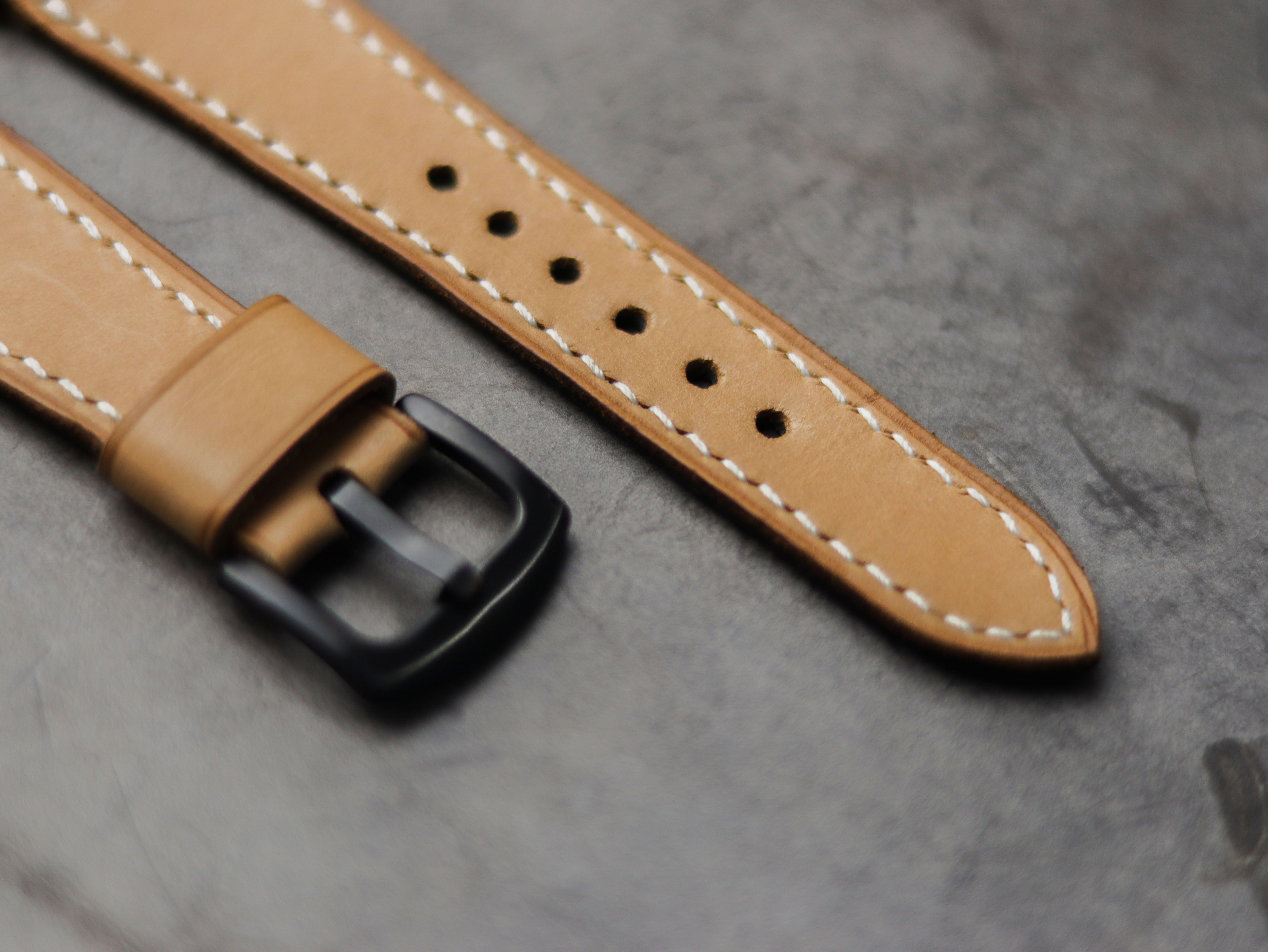 NATURAL BUTTERO LEATHER - APPLE WATCH STRAPS HAND-CRAFTED