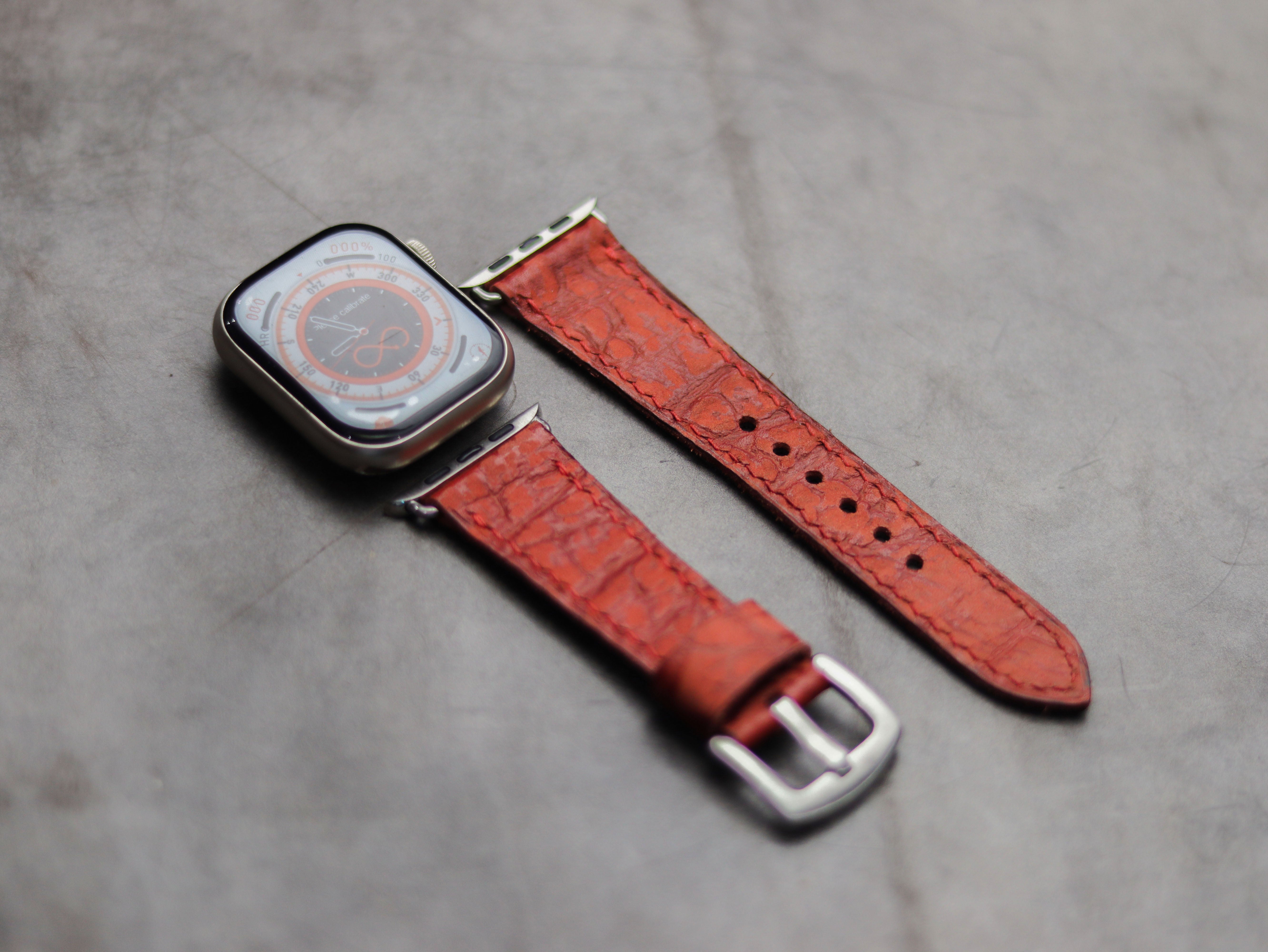 Premium Full Grain Leather Apple Watch Straps Handmade Leather Man