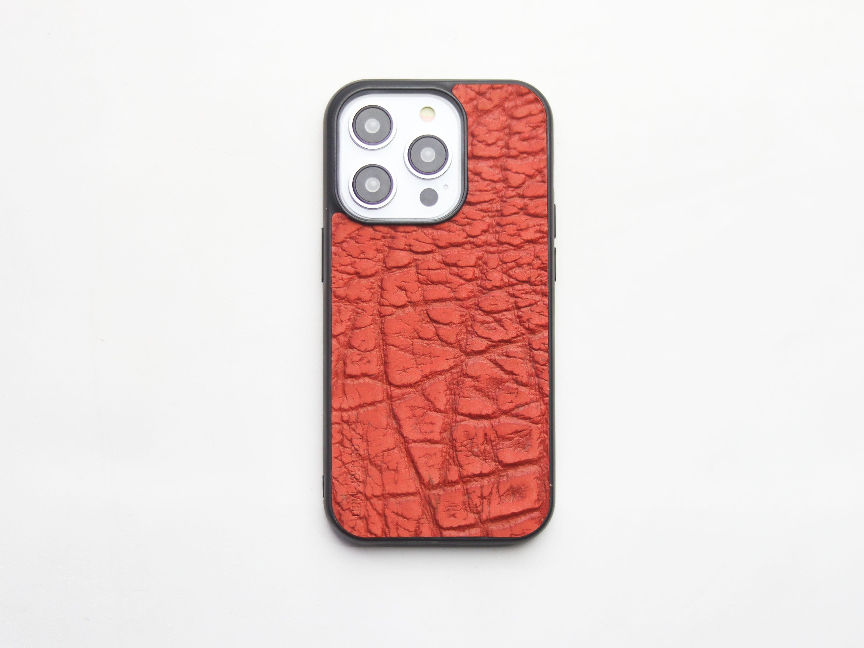 TEXTURED RED  LEATHER - CLASSIC PHONE CASE
