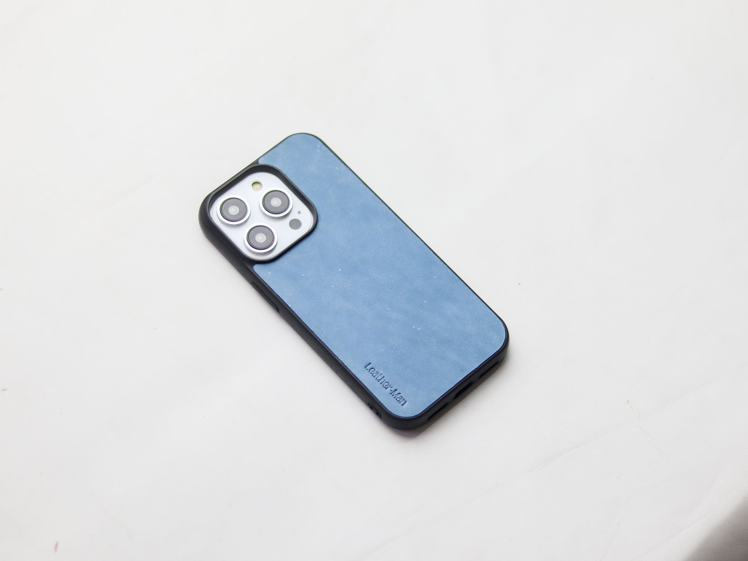 CAROLINE BLUE LEATHER - CLASSIC PHONE CASE