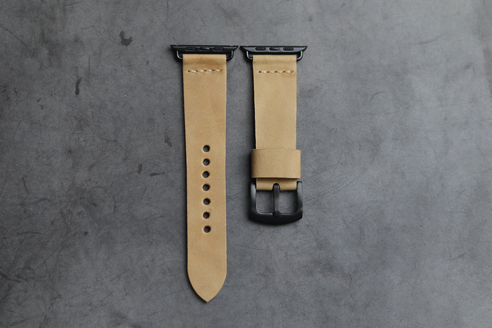 NATURAL BUTTERO HAND-CRAFTED APPLE WATCH STRAPS