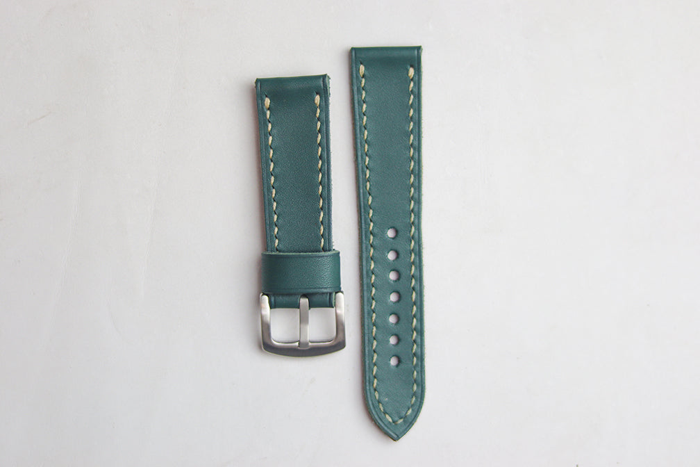 SACRAMENTO GREEN HAND-CRAFTED LEATHER WATCH STRAPS