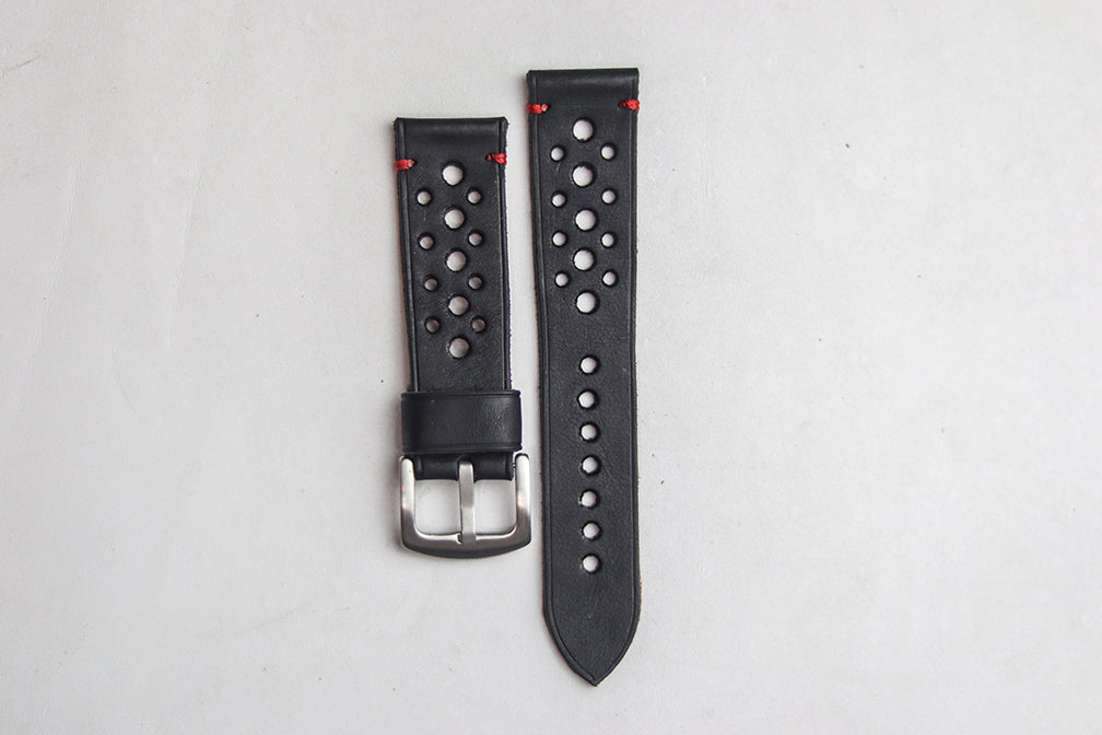 PHANTOM BLACK HAND-CRAFTED LEATHER WATCH STRAPS