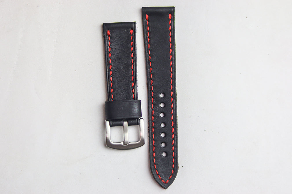 PHANTOM BLACK HAND-CRAFTED LEATHER WATCH STRAPS