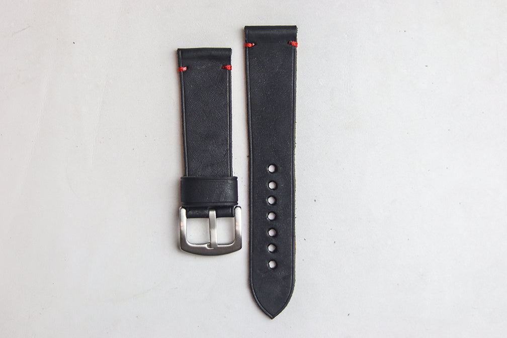 PHANTOM BLACK HAND-CRAFTED LEATHER WATCH STRAPS