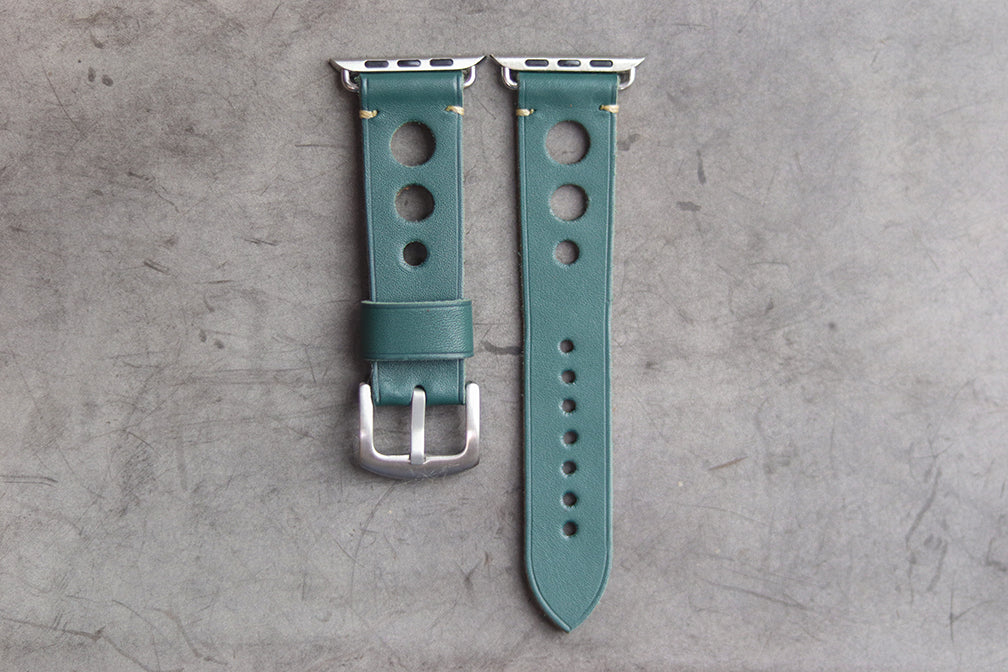 SACRAMENTO GREEN HAND-CRAFTED APPLE WATCH STRAPS