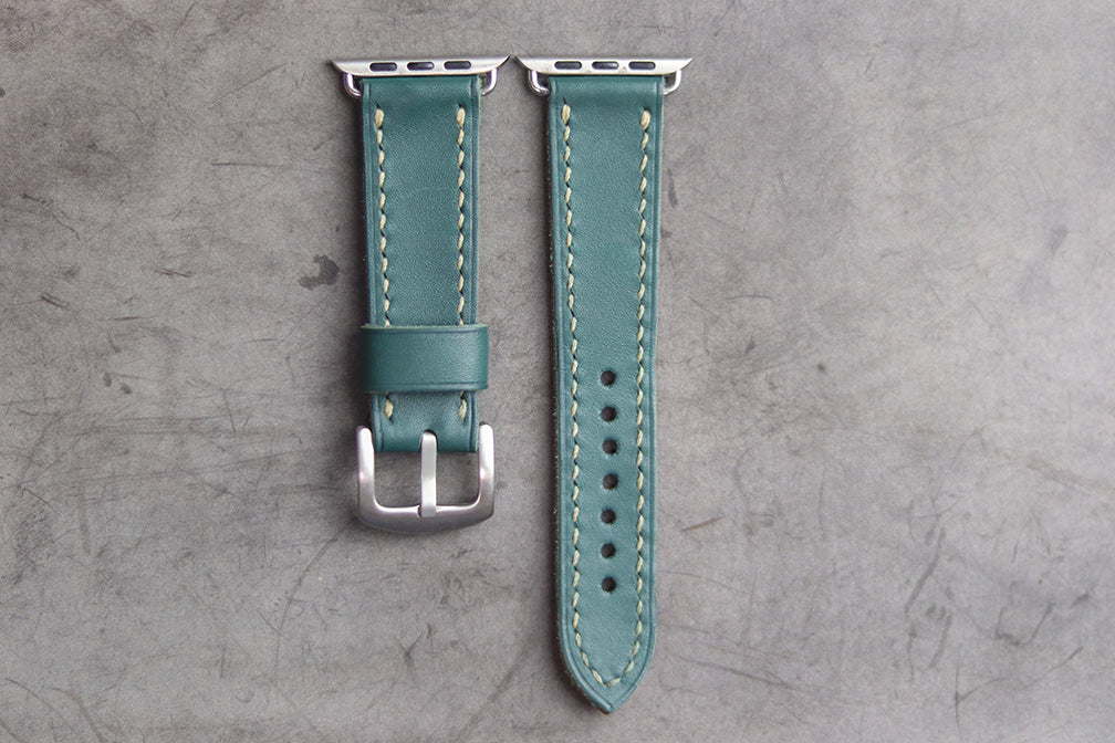 SACRAMENTO GREEN HAND-CRAFTED APPLE WATCH STRAPS