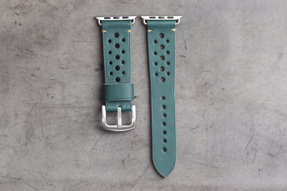 SACRAMENTO GREEN HAND-CRAFTED APPLE WATCH STRAPS