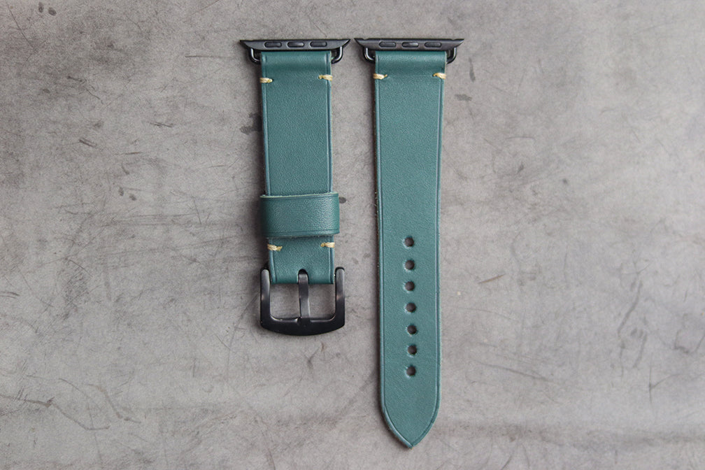 SACRAMENTO GREEN HAND-CRAFTED APPLE WATCH STRAPS