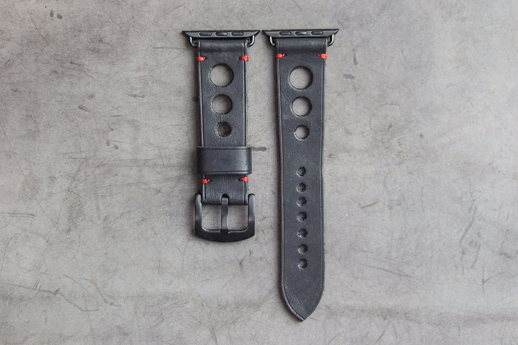 PHANTOM BLACK HAND-CRAFTED APPLE WATCH STRAPS