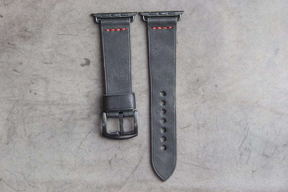 PHANTOM BLACK HAND-CRAFTED APPLE WATCH STRAPS