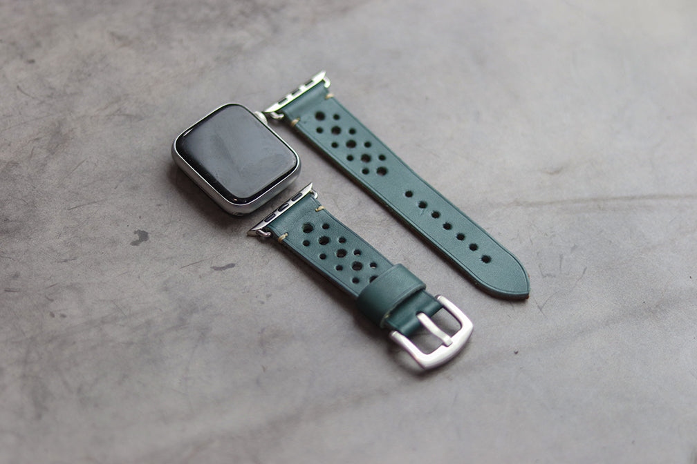 SACRAMENTO GREEN HAND-CRAFTED APPLE WATCH STRAPS