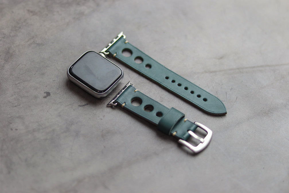 SACRAMENTO GREEN HAND-CRAFTED APPLE WATCH STRAPS