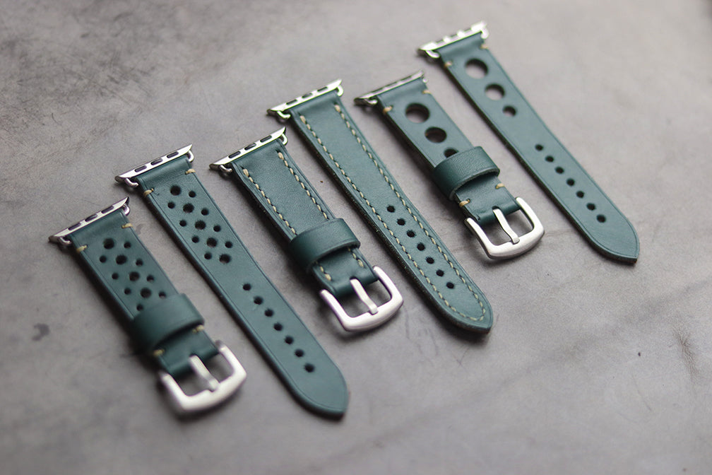 SACRAMENTO GREEN HAND-CRAFTED APPLE WATCH STRAPS