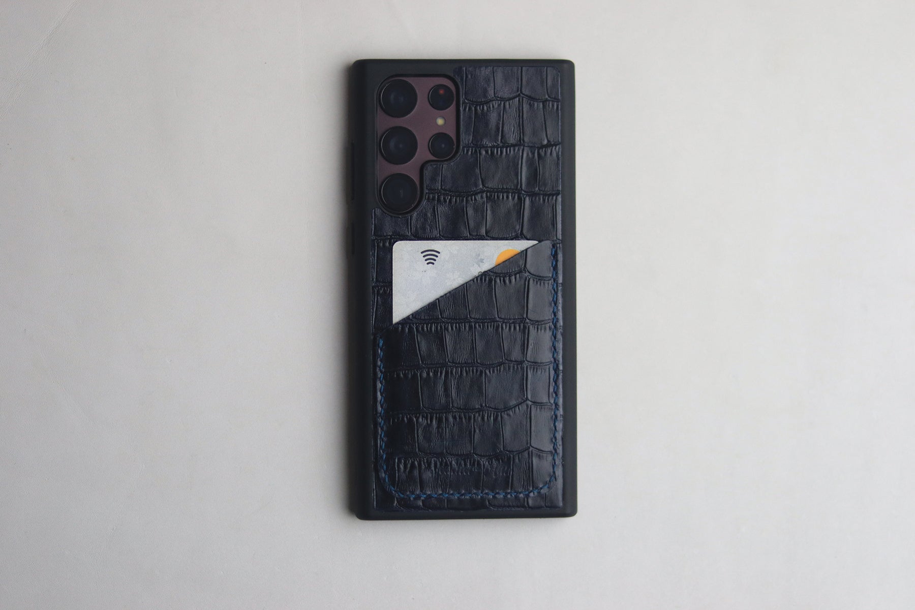 BLUE CROCO WALLET PHONE CASE