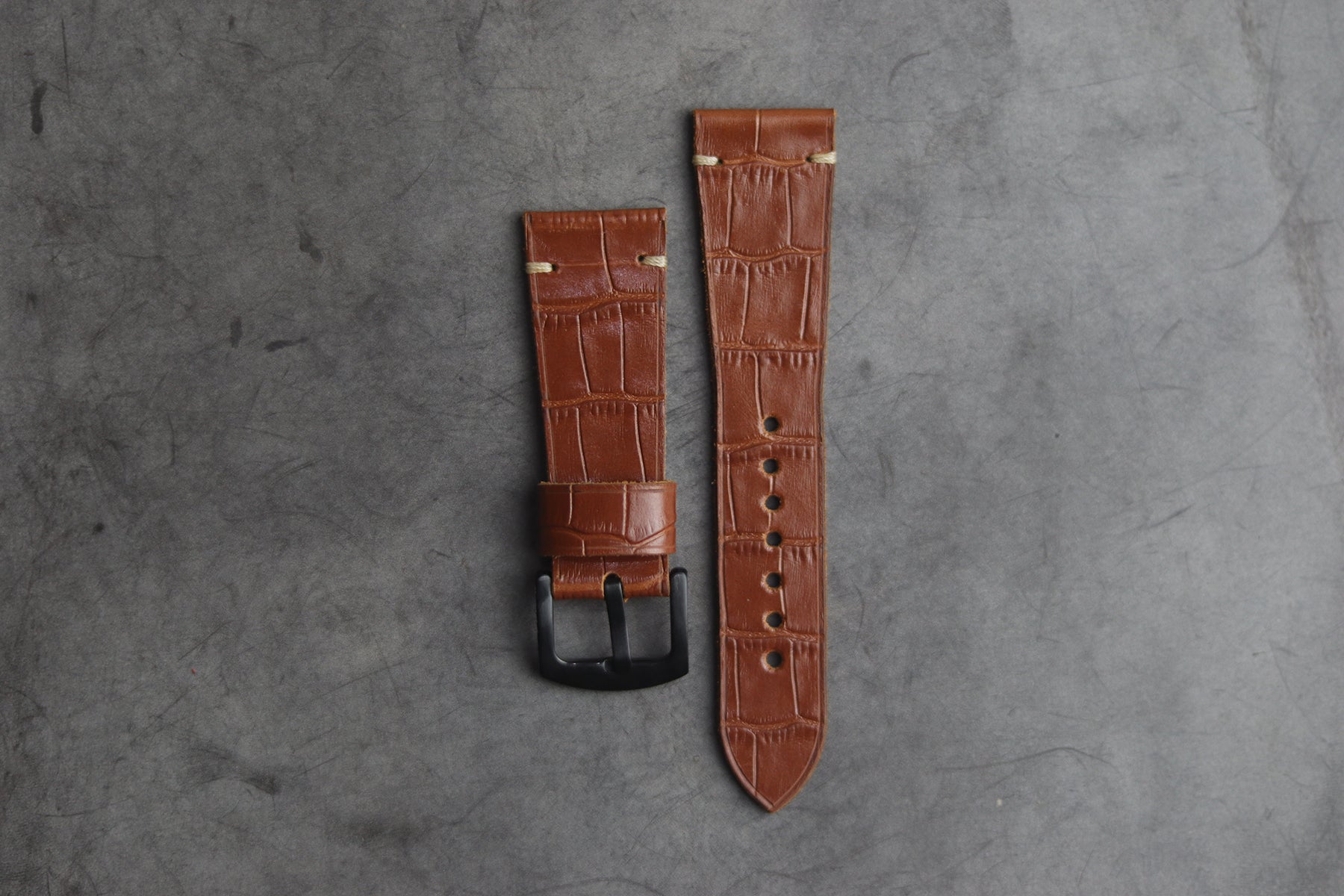 MUSTARD CROCO HAND-CRAFTED WATCH STRAPS