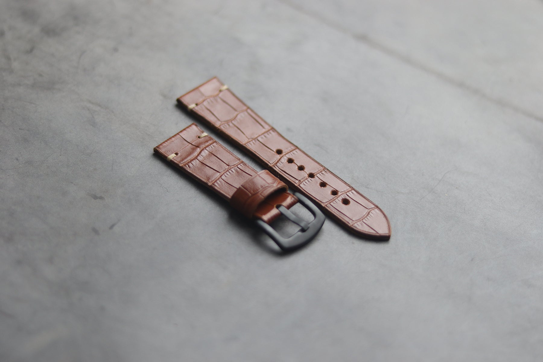 MUSTARD CROCO HAND-CRAFTED WATCH STRAPS