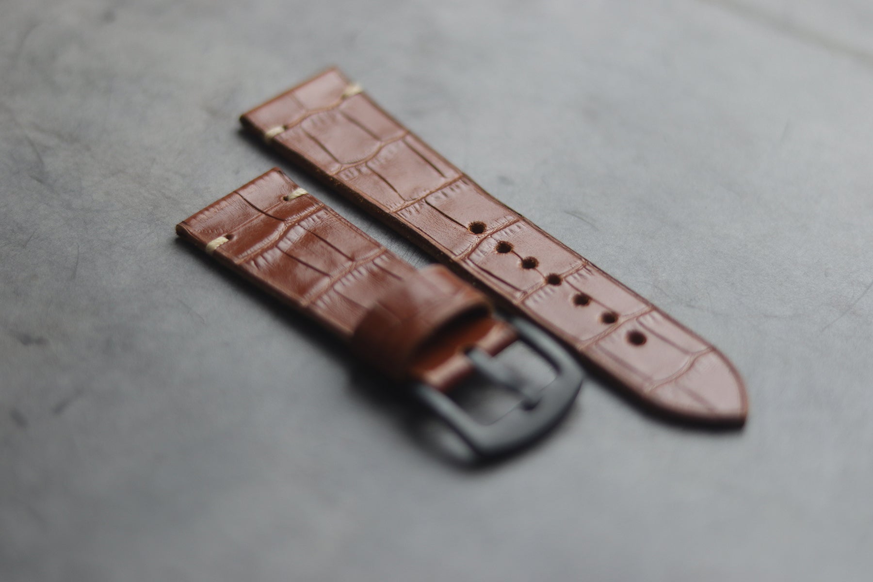 MUSTARD CROCO HAND-CRAFTED WATCH STRAPS
