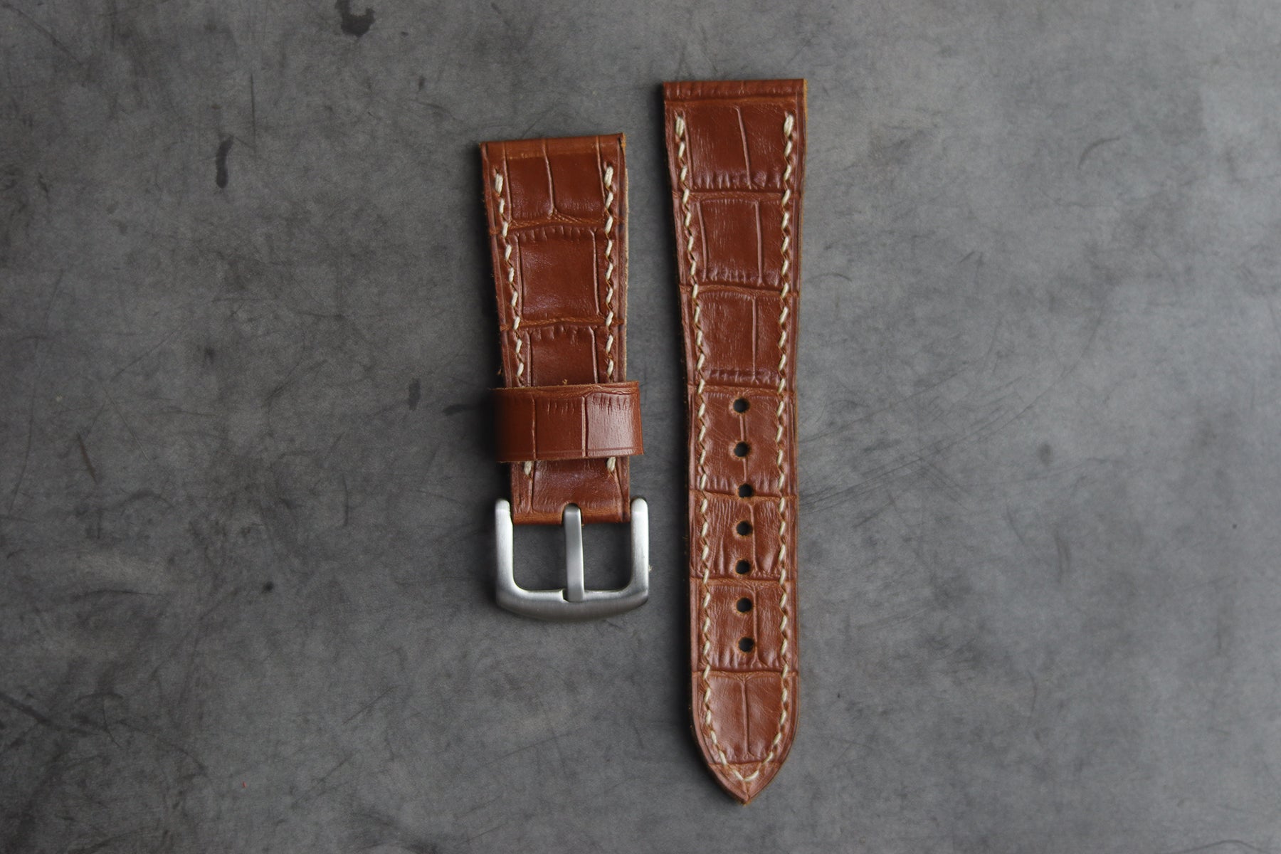 MUSTARD CROCO HAND-CRAFTED WATCH STRAPS