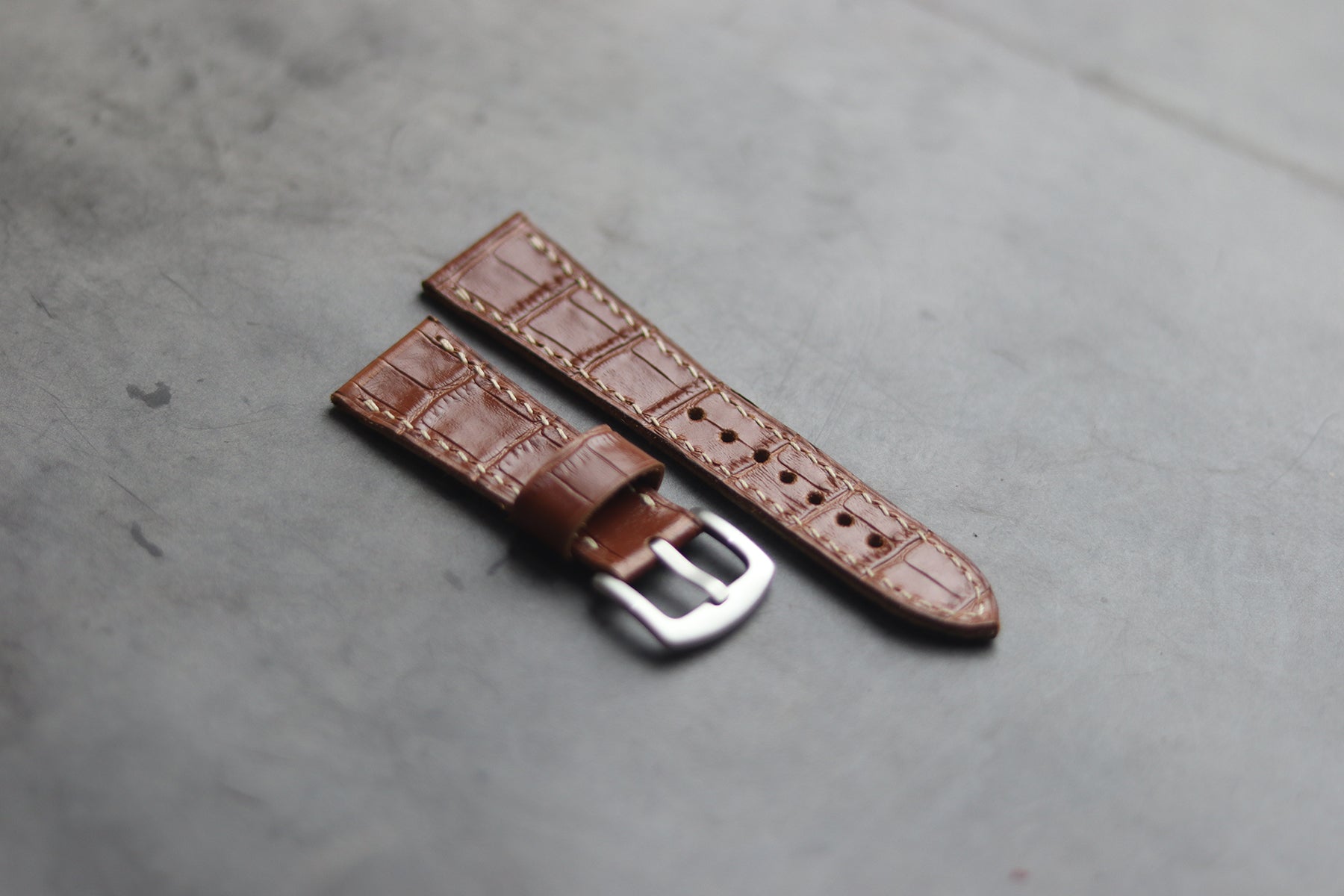 MUSTARD CROCO HAND-CRAFTED WATCH STRAPS