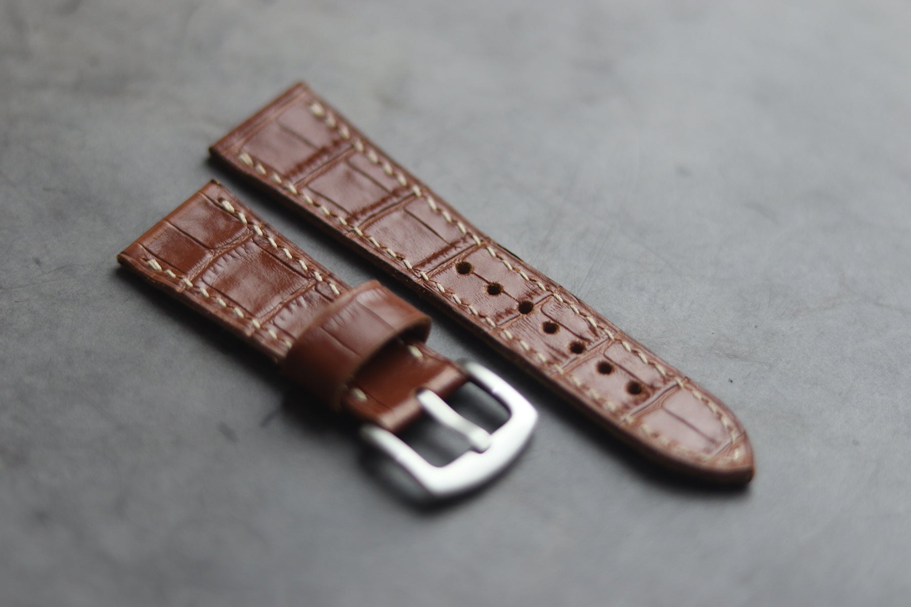MUSTARD CROCO HAND-CRAFTED WATCH STRAPS