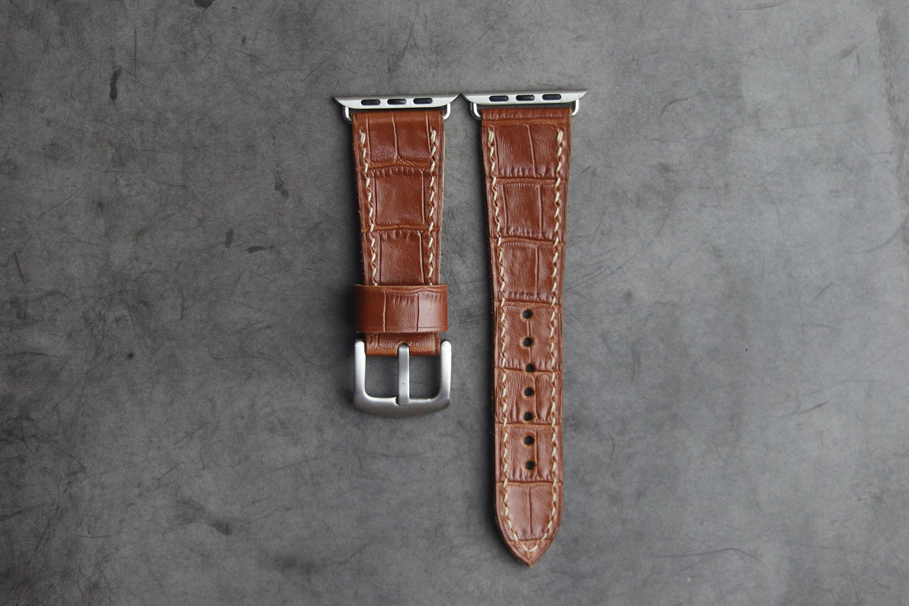 MUSTARD CROCO HAND-CRAFTED APPLE WATCH STRAPS