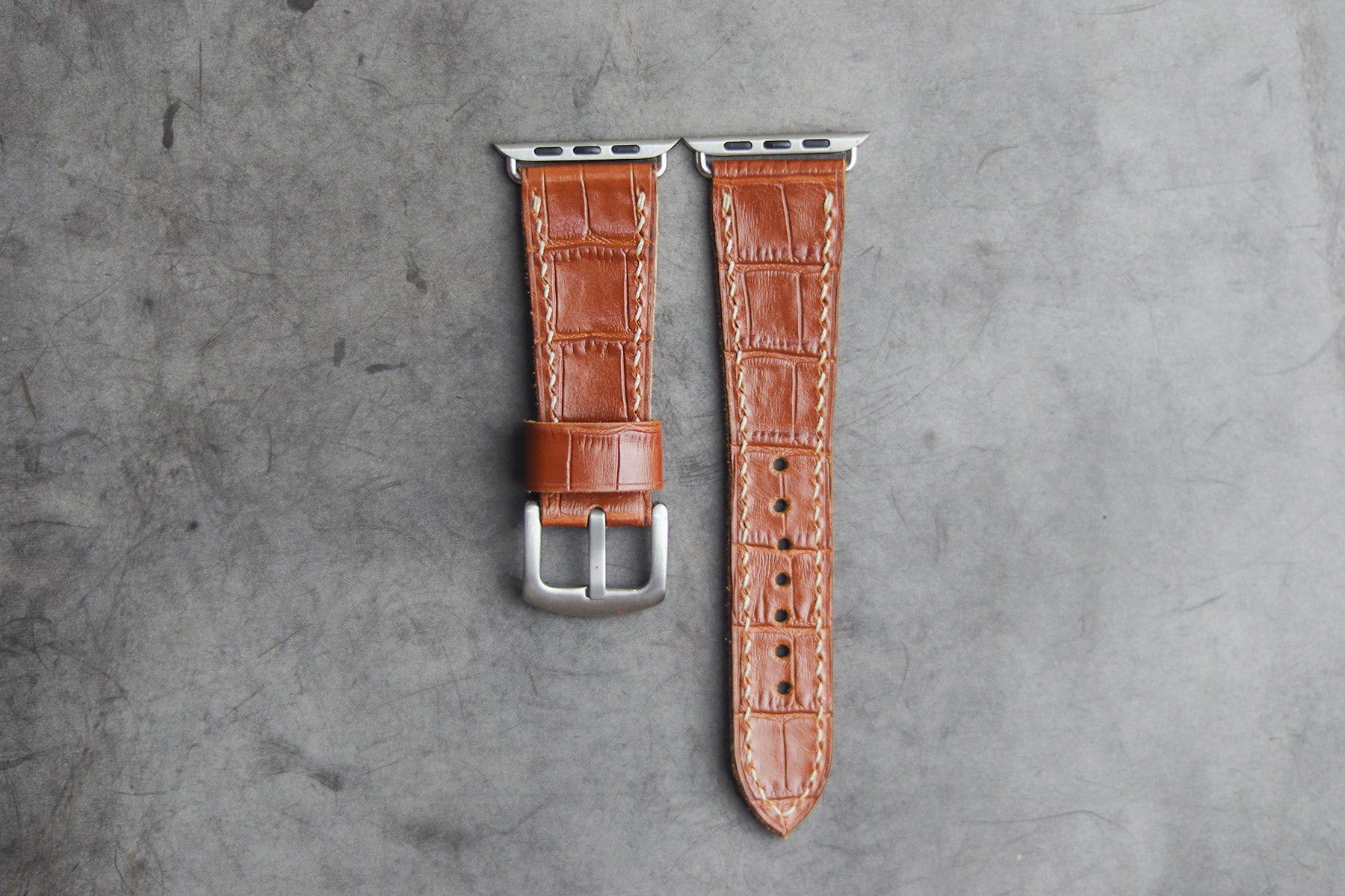MUSTARD CROCO HAND-CRAFTED APPLE WATCH STRAPS