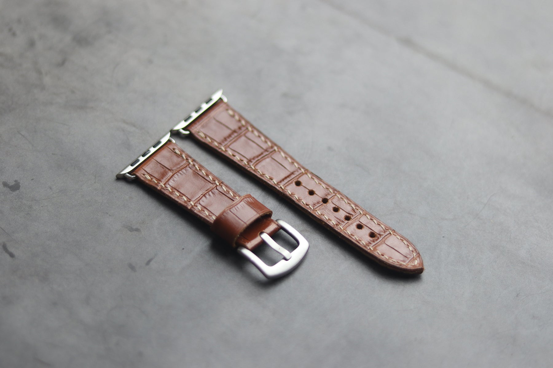 MUSTARD CROCO HAND-CRAFTED APPLE WATCH STRAPS