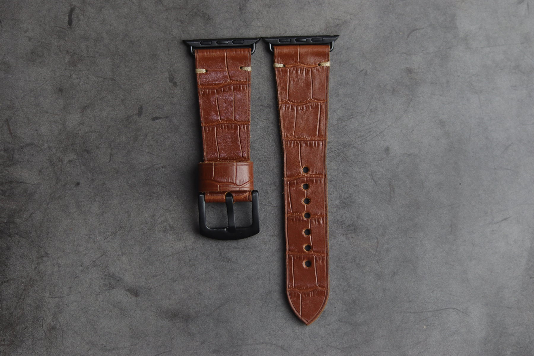 MUSTARD CROCO HAND-CRAFTED APPLE WATCH STRAPS