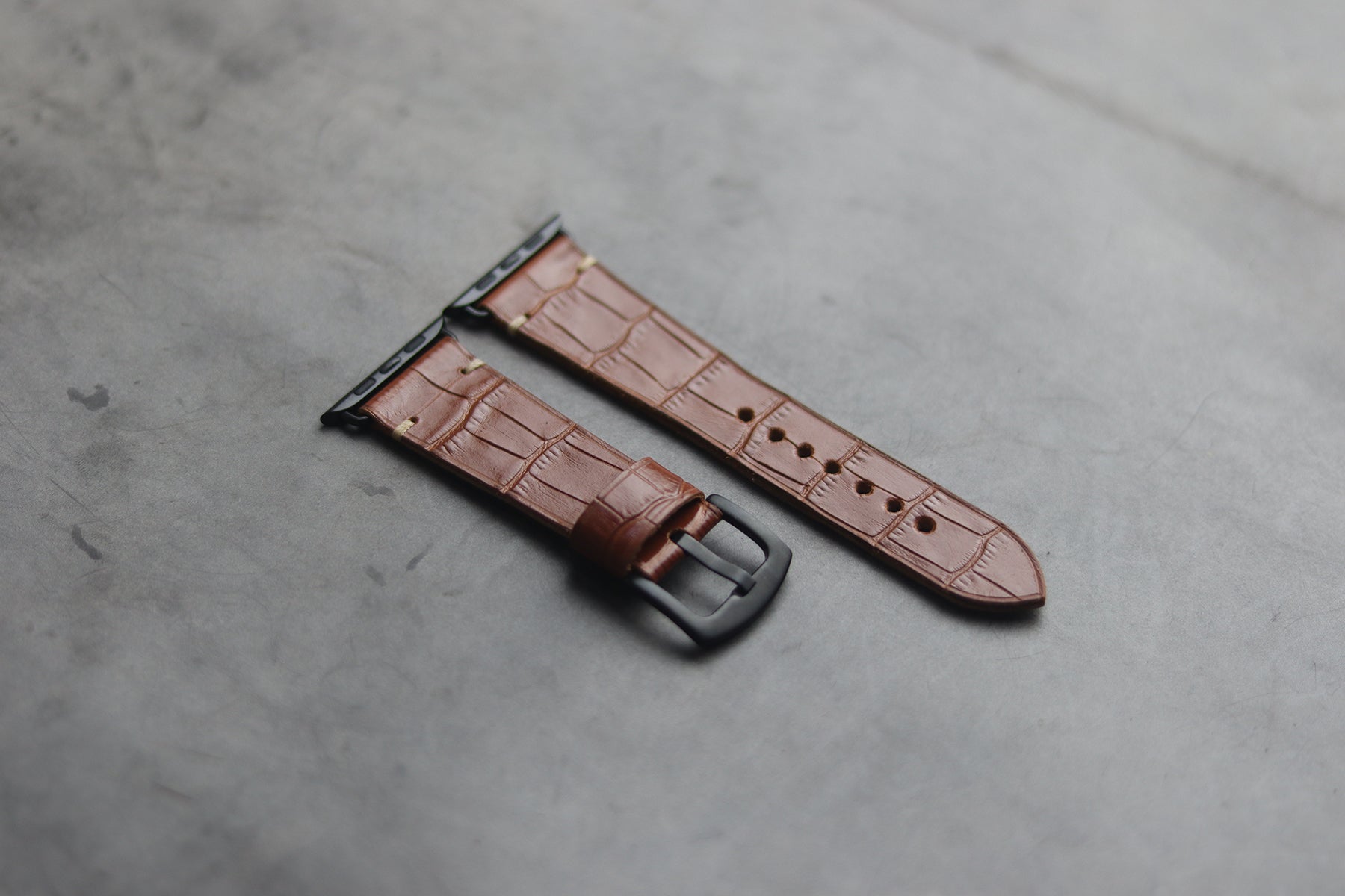 MUSTARD CROCO HAND-CRAFTED APPLE WATCH STRAPS